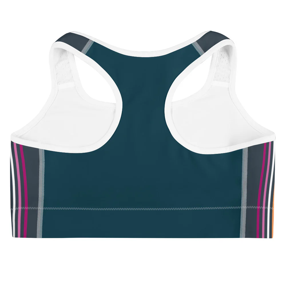 Separated Stripes Lesbian Pride Flag Sports Bra - Image 7