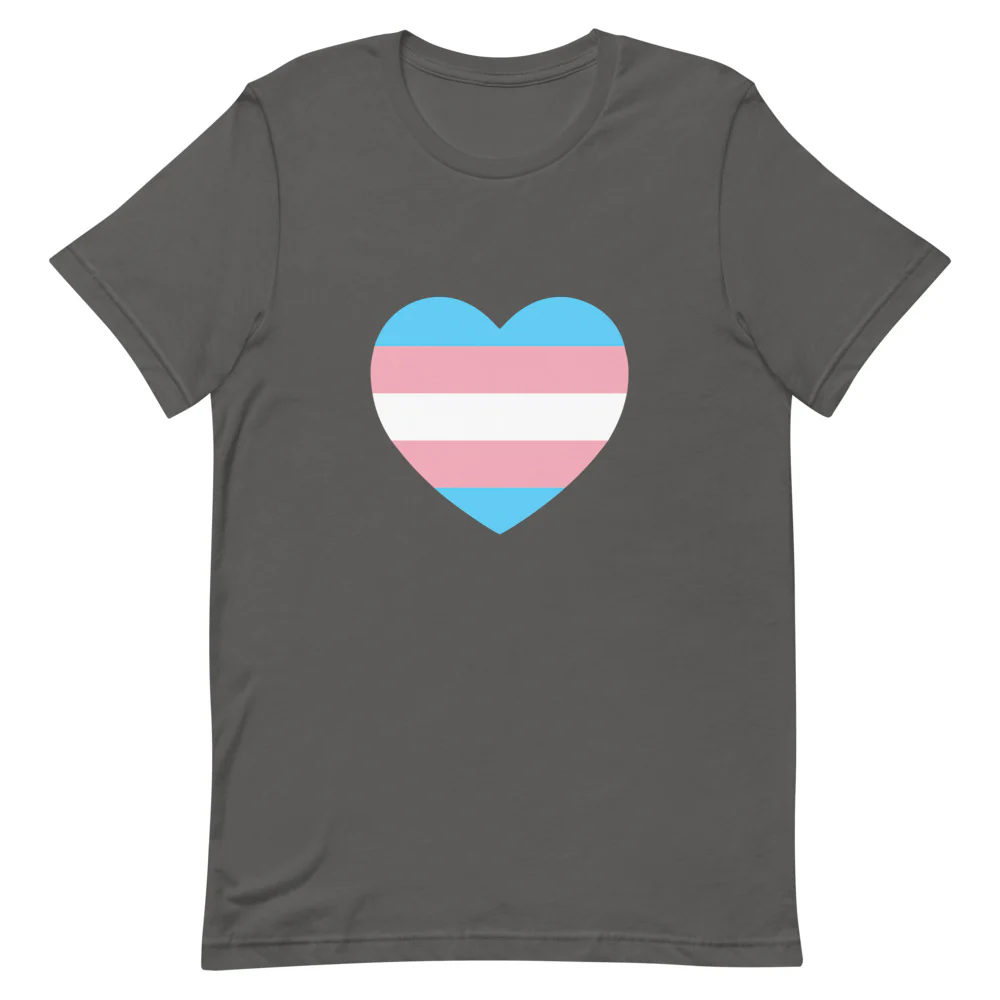 Trans Heart Flag T-Shirt - Image 3