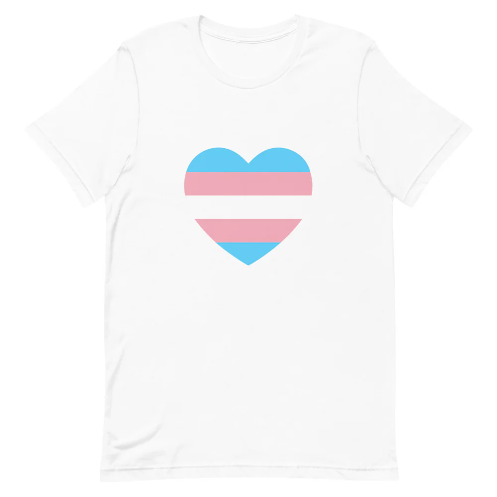 Trans Heart Flag T-Shirt - Image 4