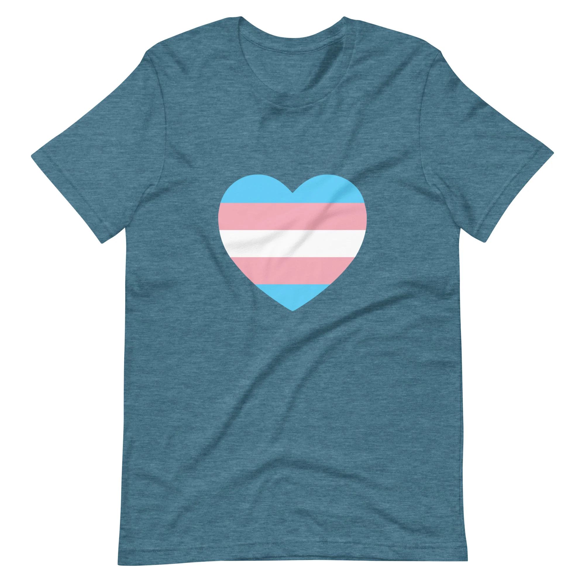 Trans Heart Flag T-Shirt - Image 7