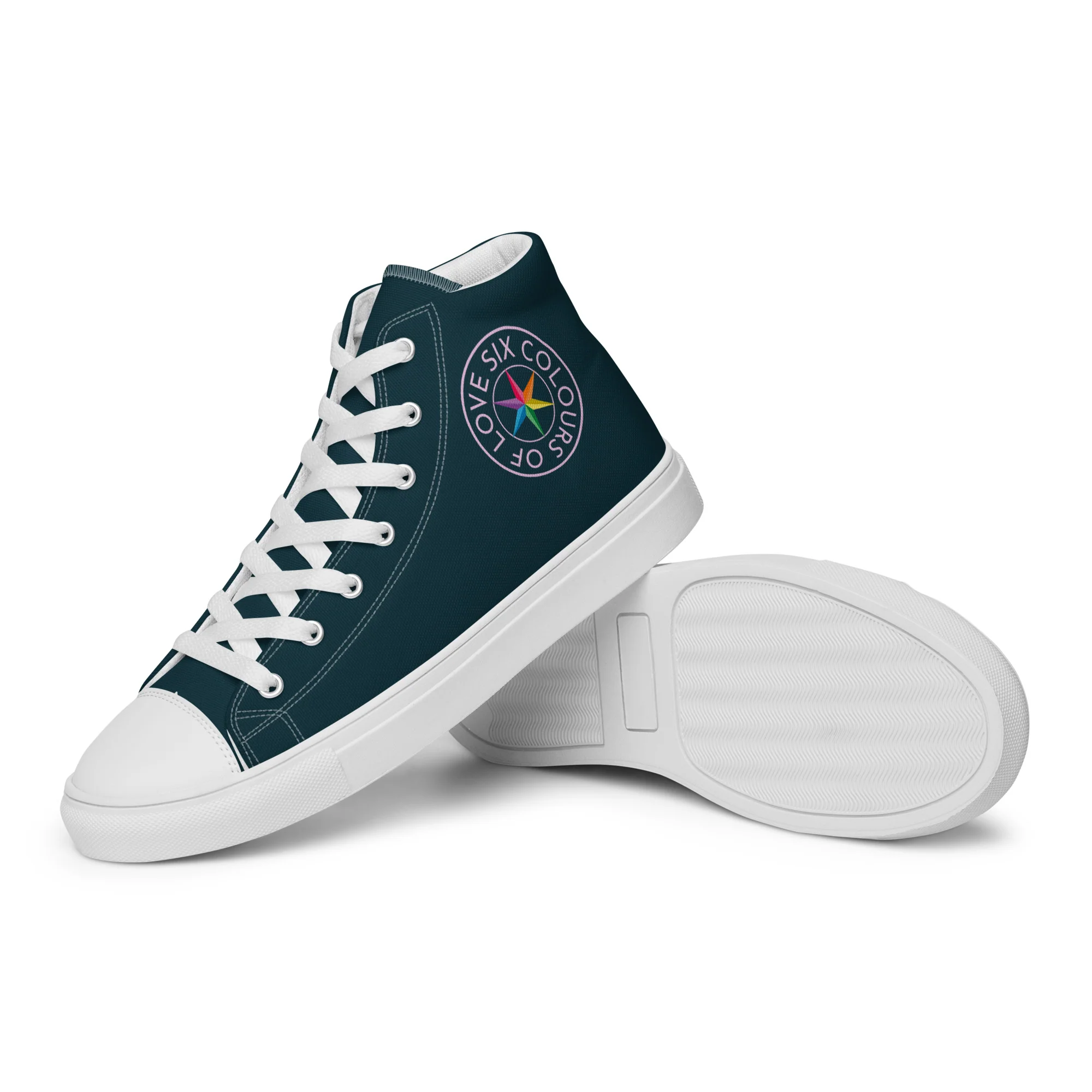 Six Colours Of Love Blue High Top Shoes (female sizes) - Image 13