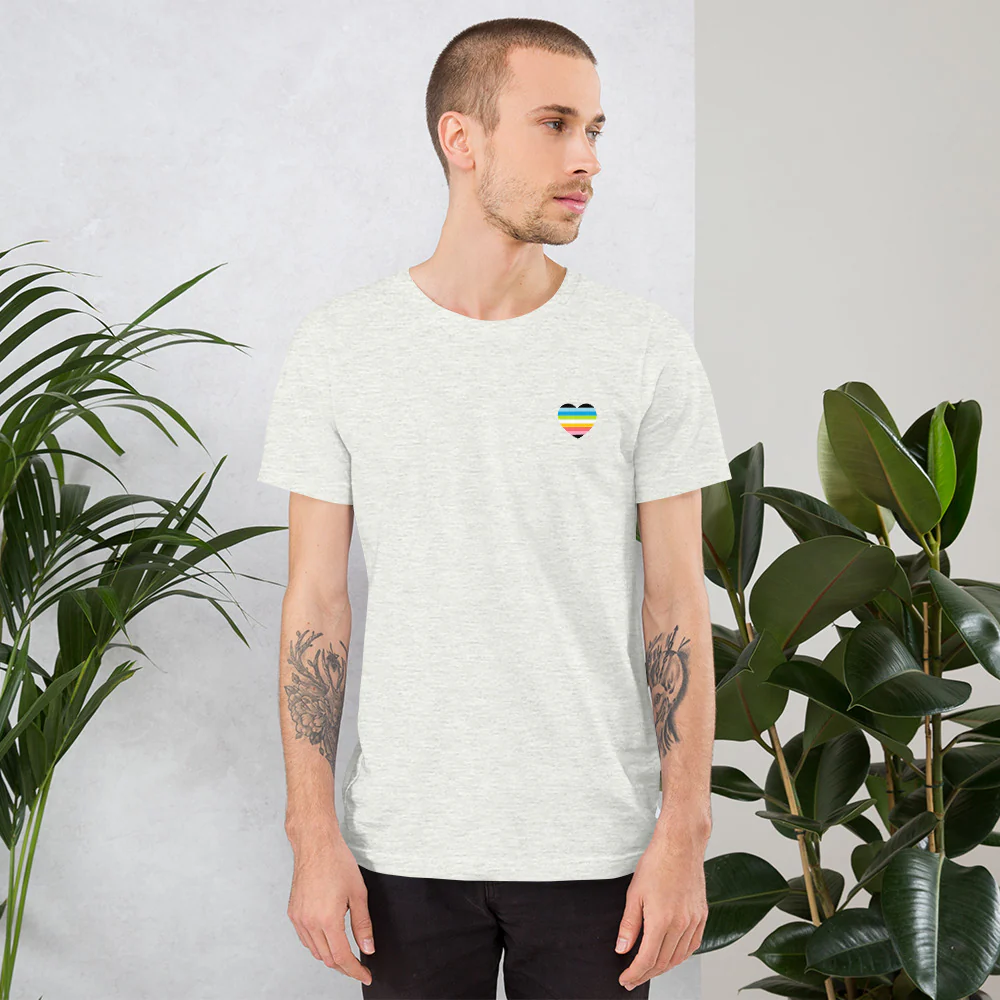 Small Queer Pride Heart T-Shirt - Image 4