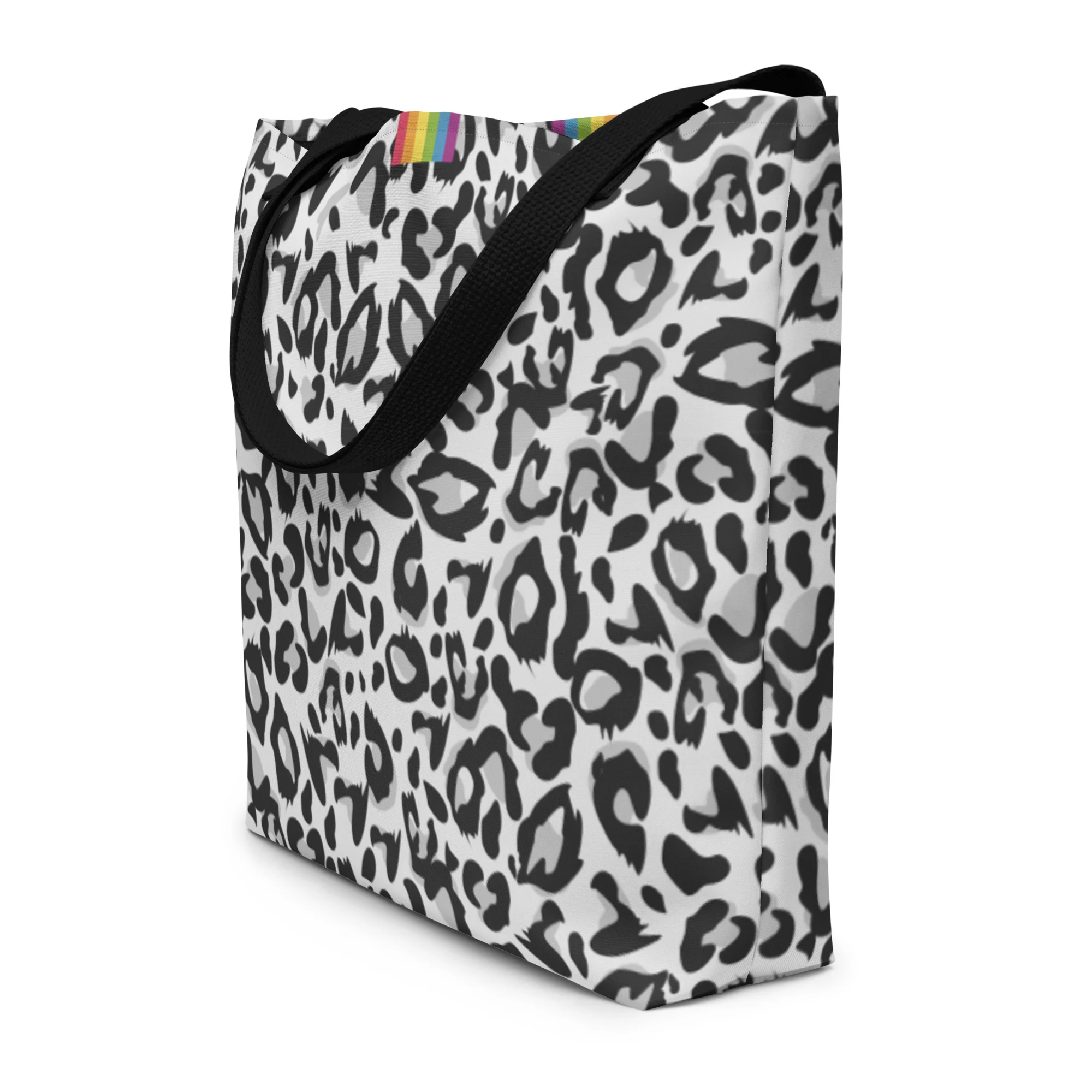 Snow Leopard Print Large Tote/Beach Bag - Image 2