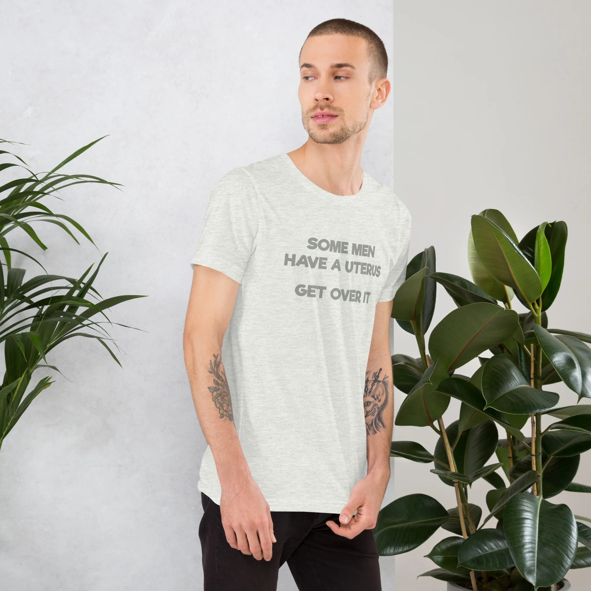 Some Men Have A Uterus Get Over It T-Shirt - Image 7