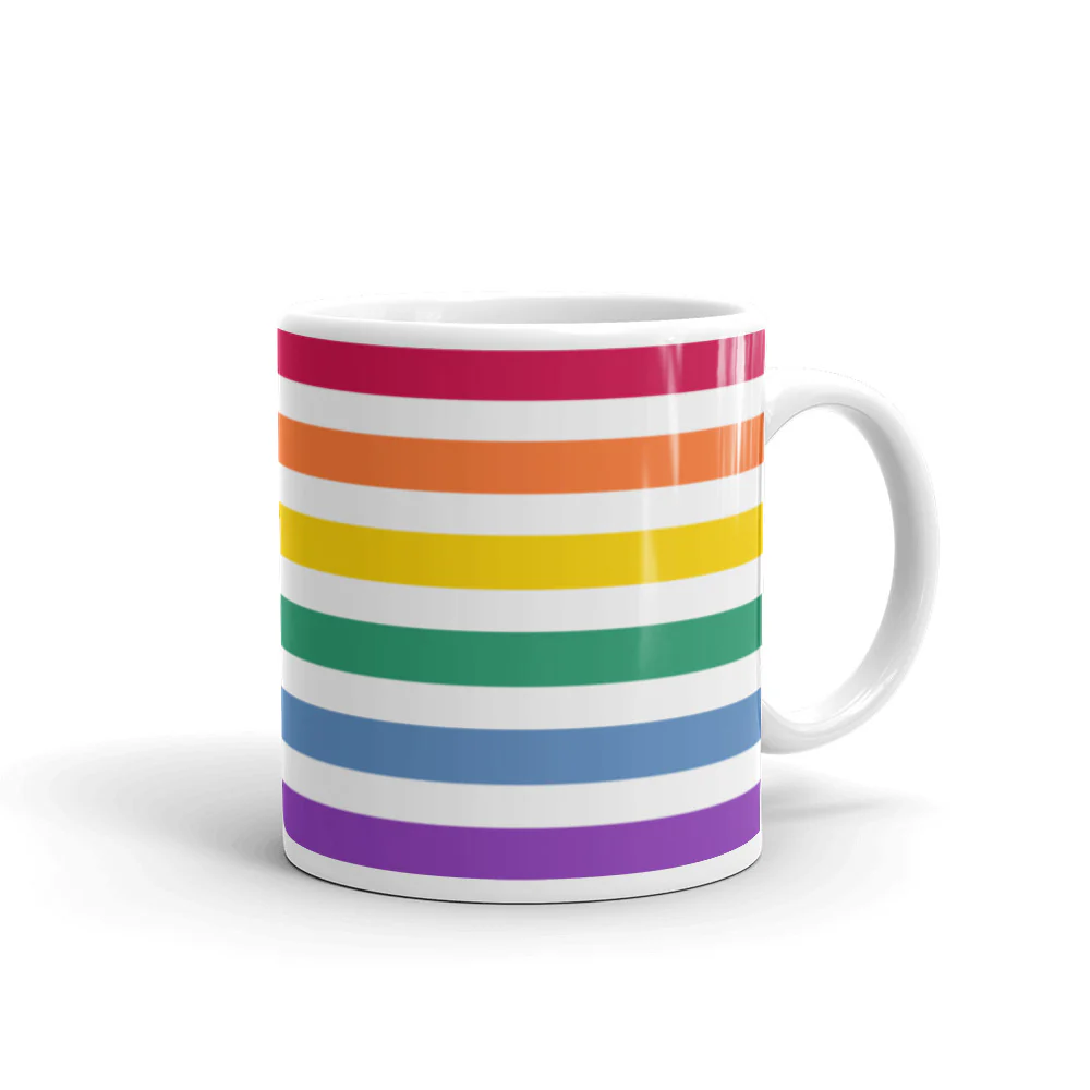 Split Rainbow Pride Flag Mug