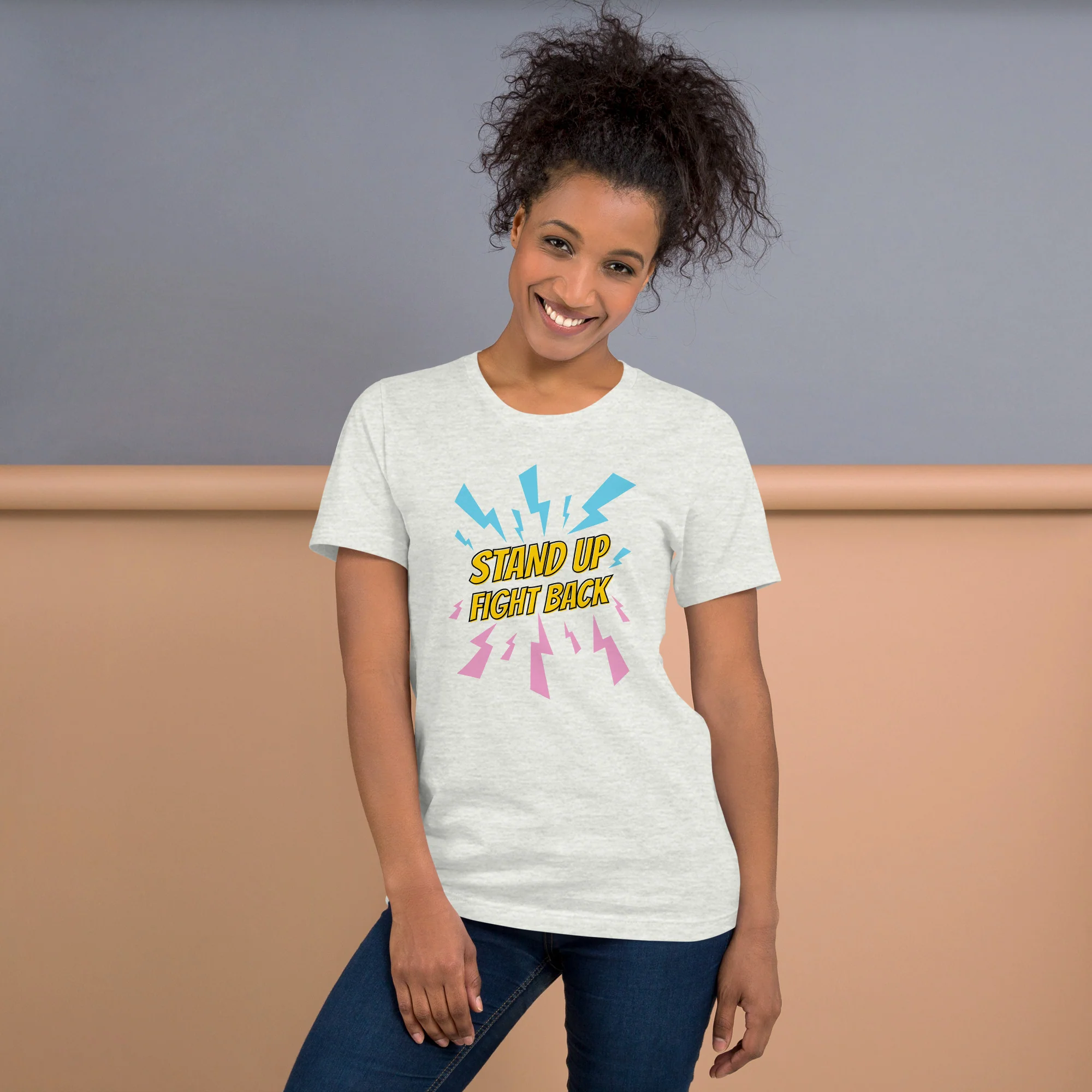 Stand Up Fight Back Trans Pride T-Shirt - Image 3