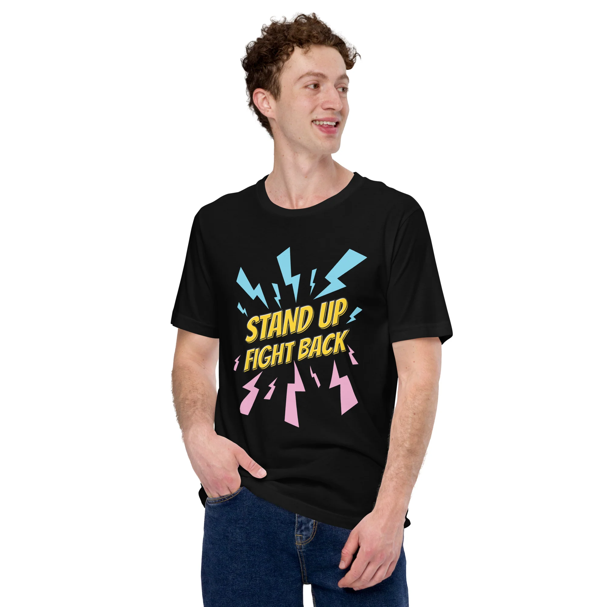 Stand Up Fight Back Trans Pride T-Shirt - Image 7