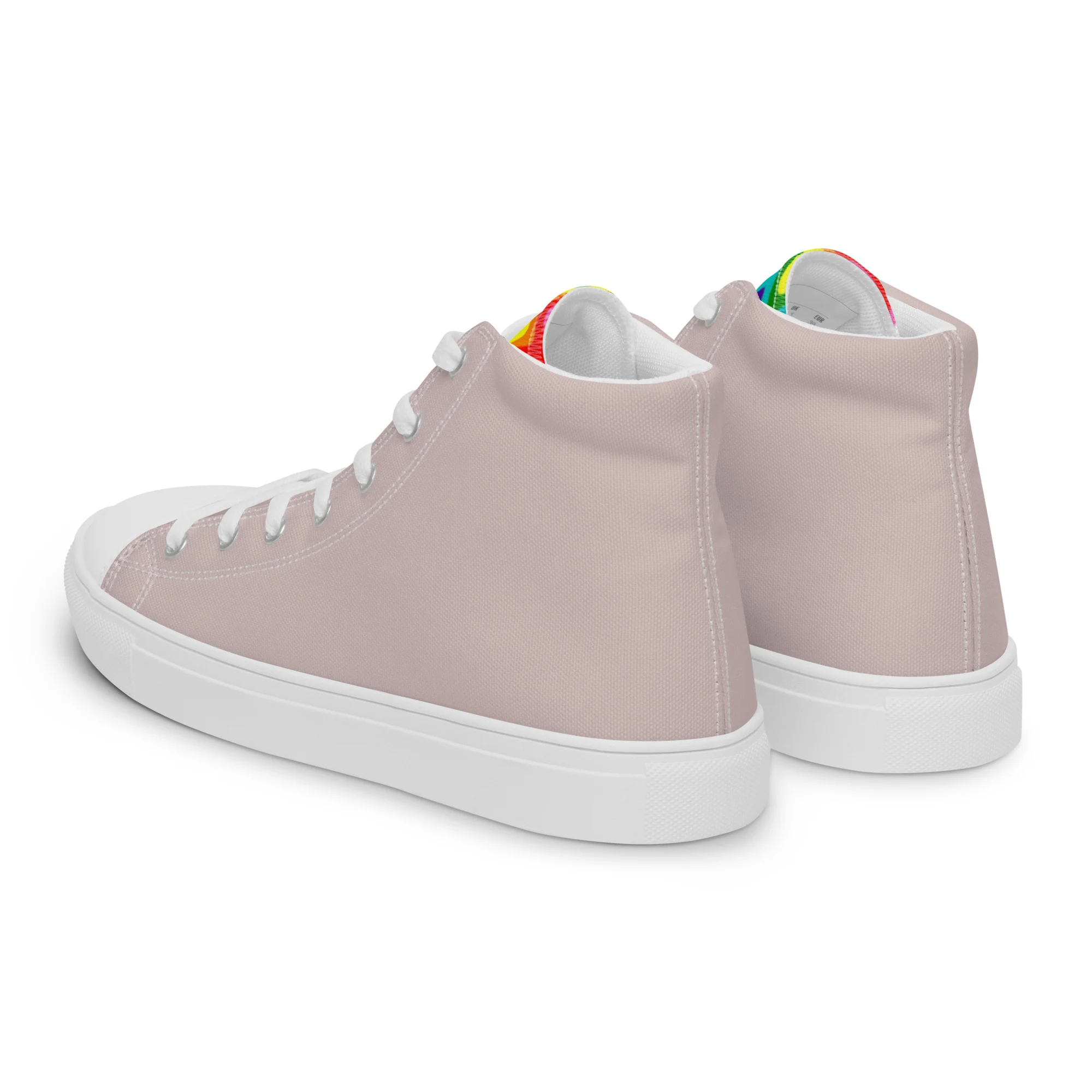 Stone Grey and Original Pride Flag High Top Trainers (female sizes) - Image 13