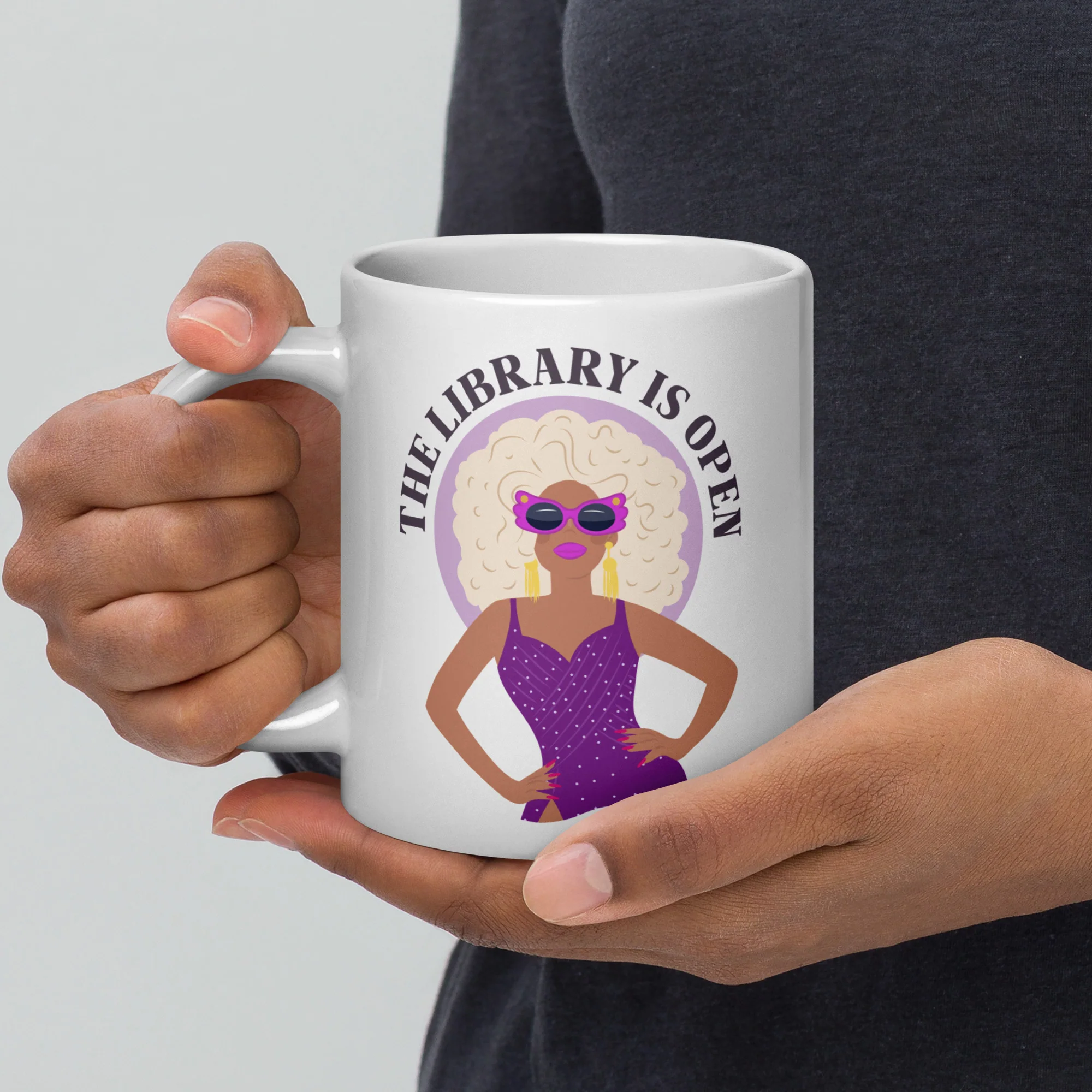The Library Is Open Mug - Image 4
