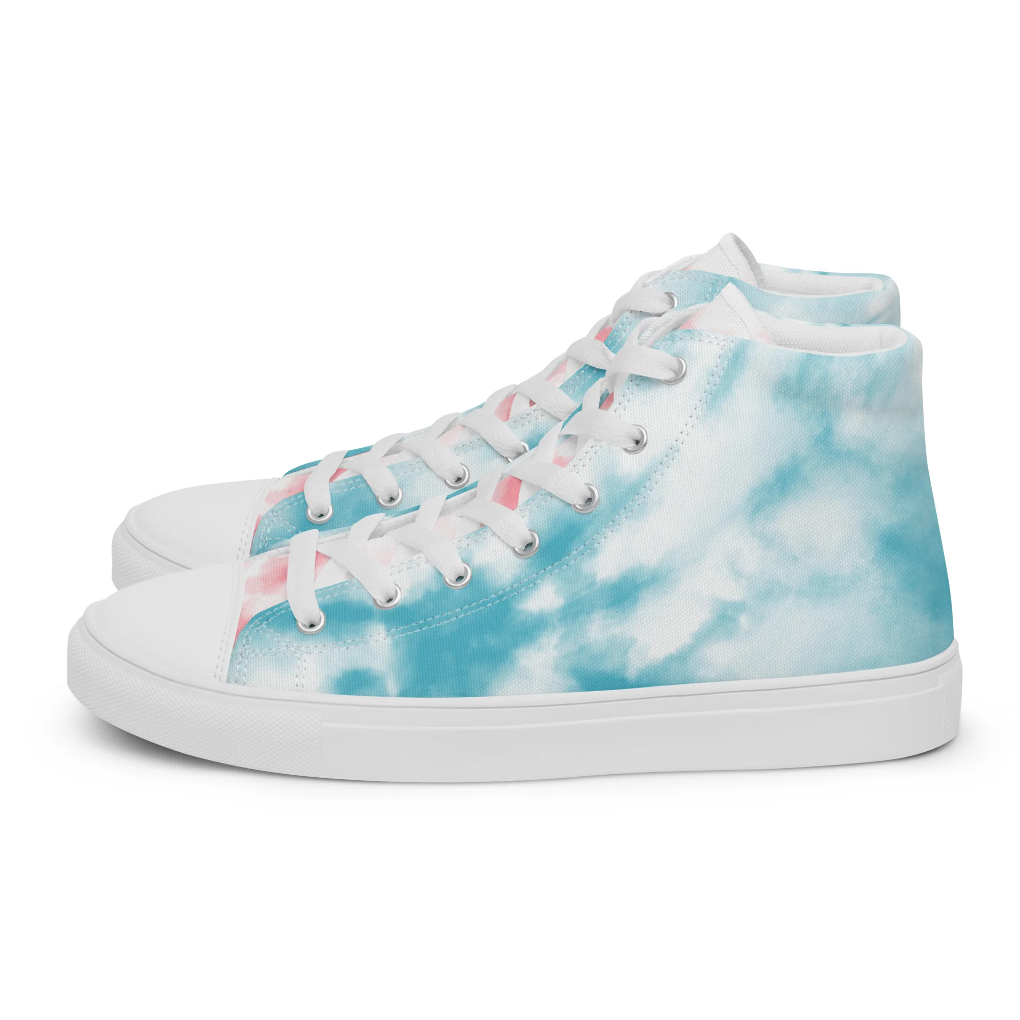 Tie Dyed Trans Pride High Top Trainers (female sizes) - Image 12