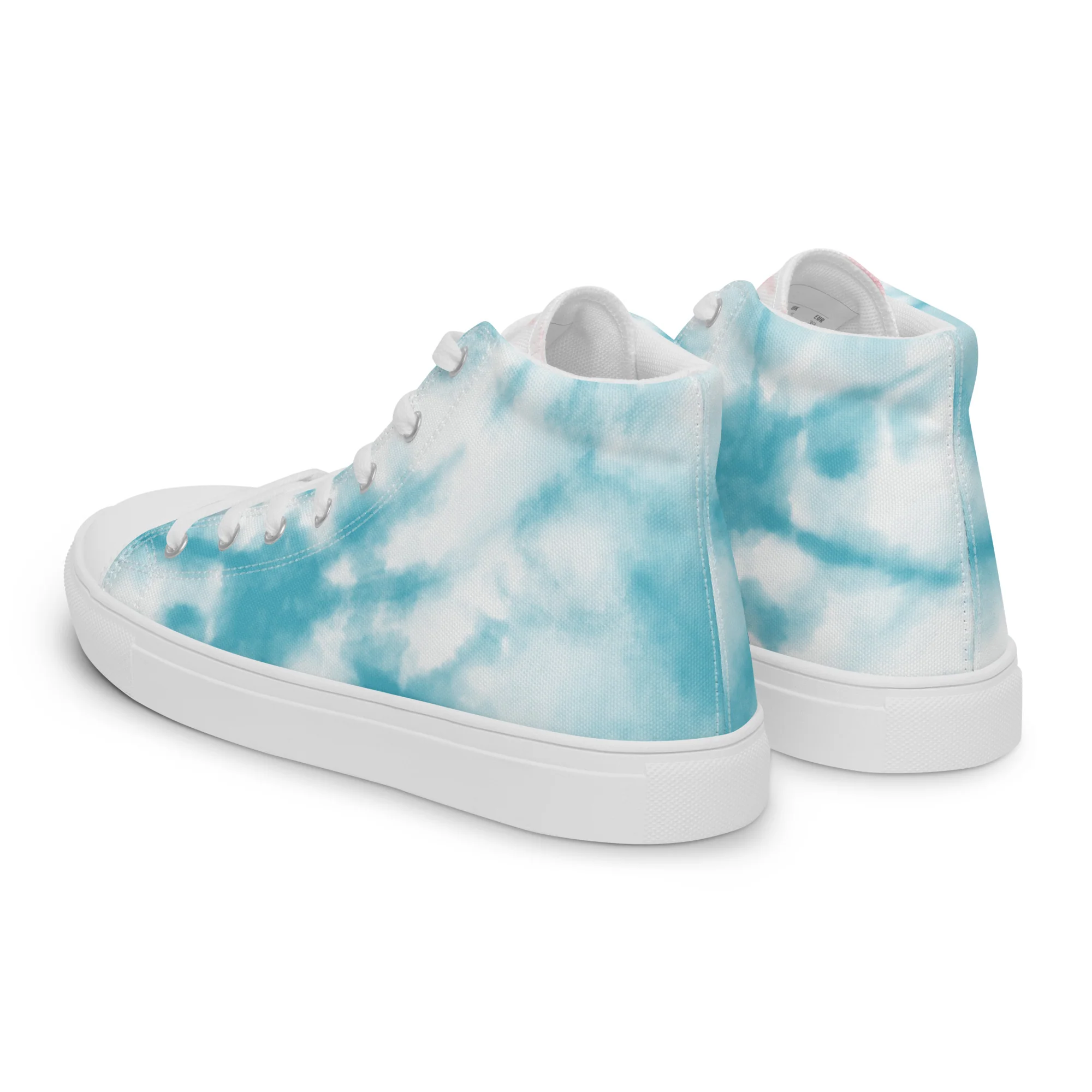 Tie Dyed Trans Pride High Top Trainers (female sizes) - Image 14