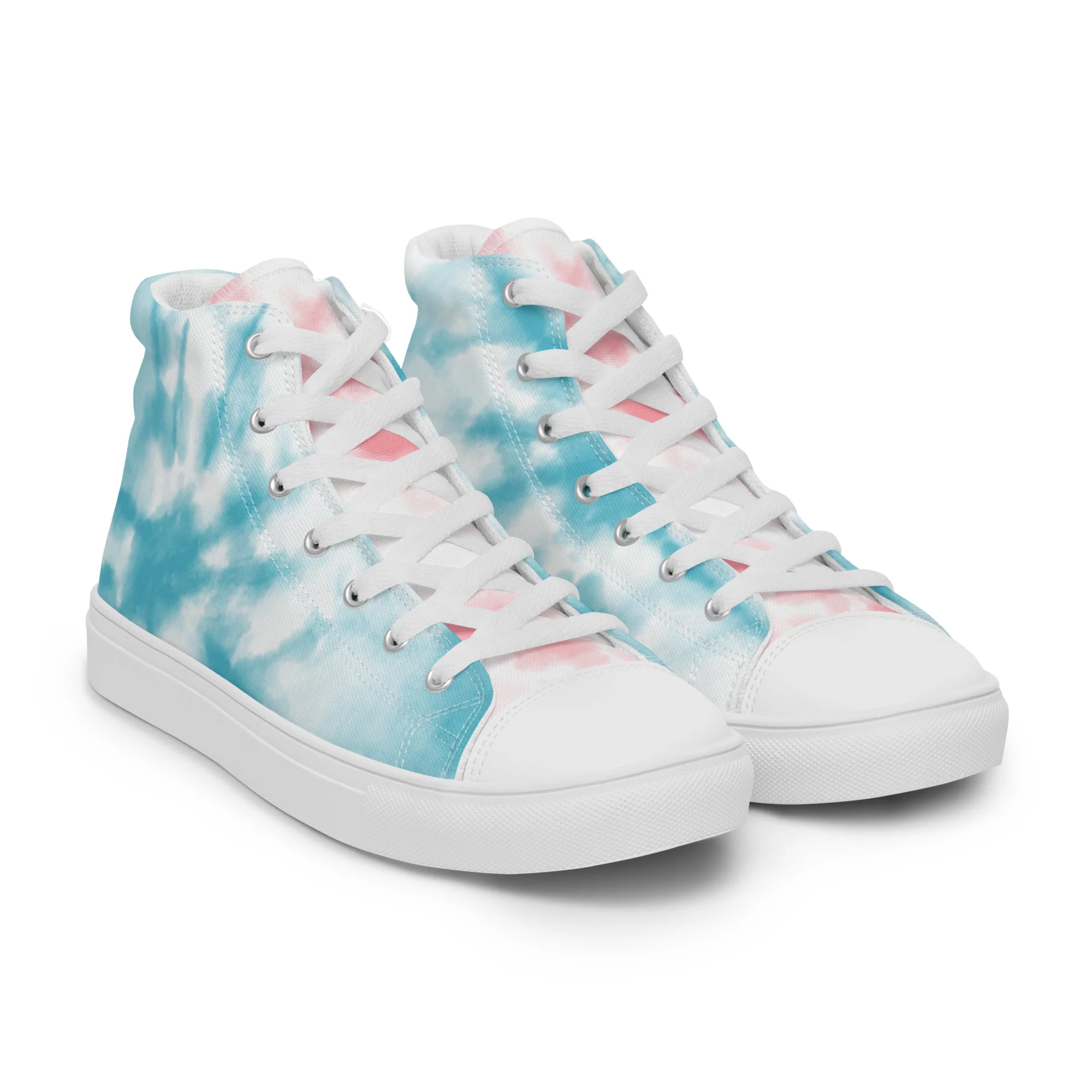 Tie Dyed Trans Pride High Top Trainers (female sizes) - Image 17