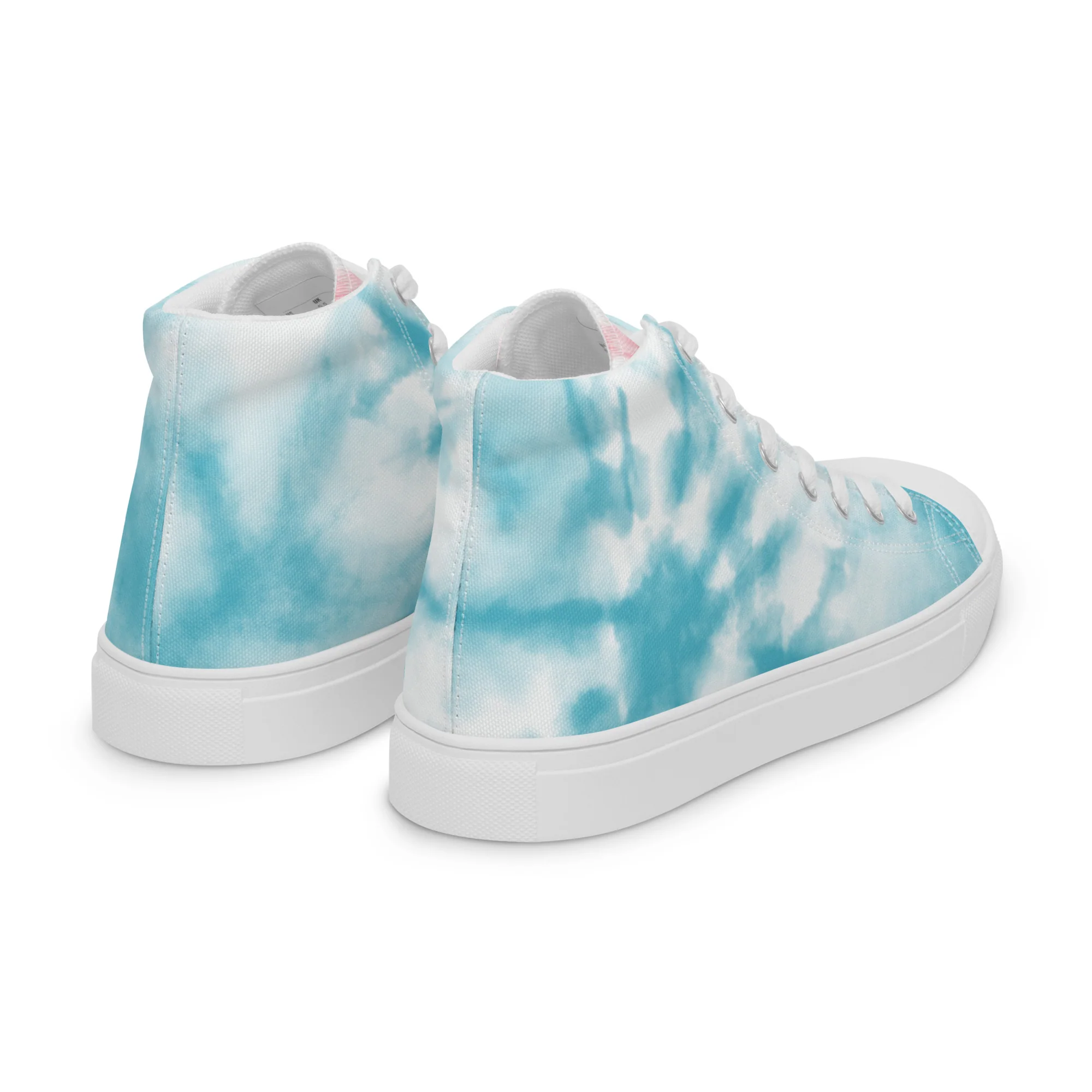Tie Dyed Trans Pride High Top Trainers (male sizes) - Image 13