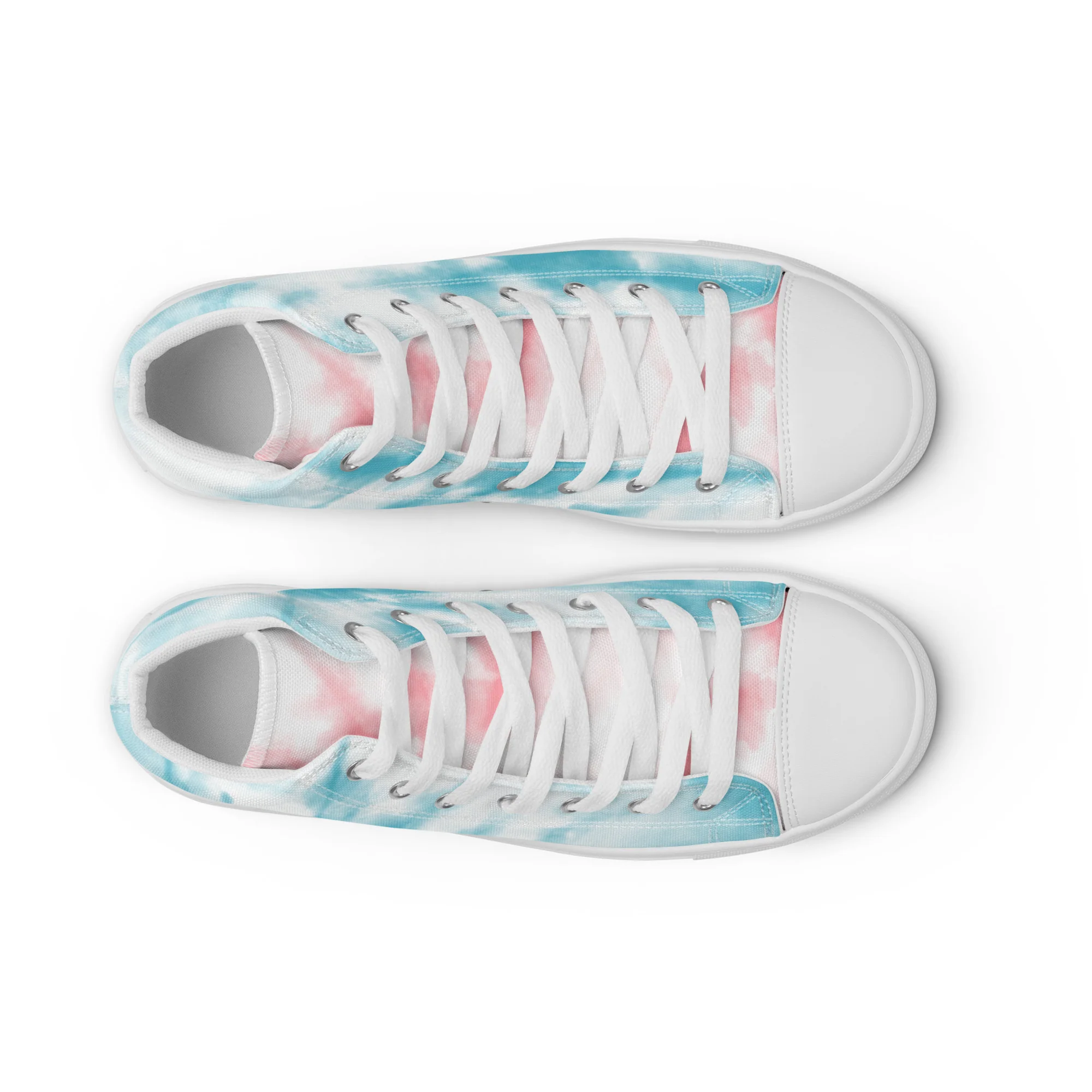 Tie Dyed Trans Pride High Top Trainers (male sizes) - Image 16