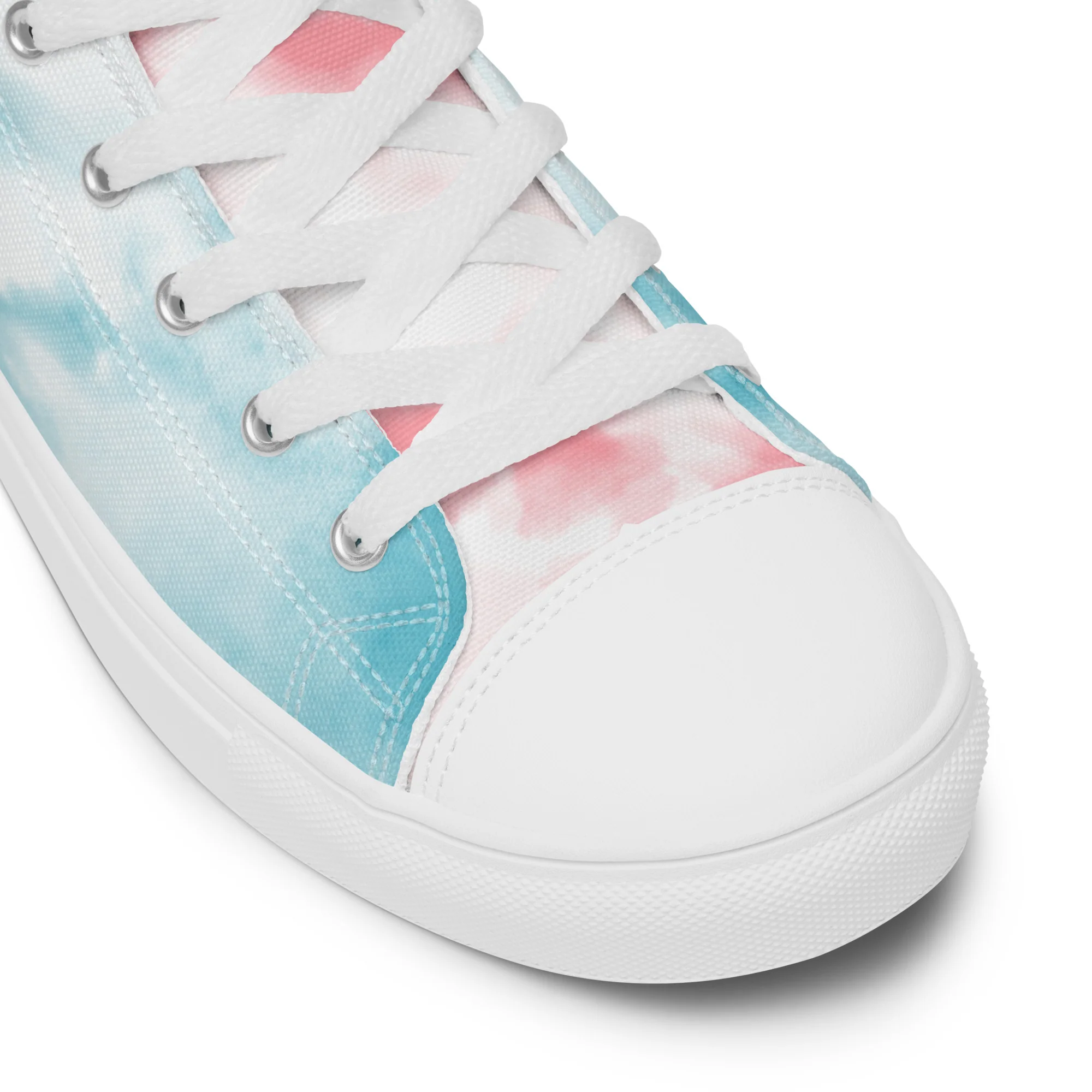 Tie Dyed Trans Pride High Top Trainers (male sizes) - Image 6