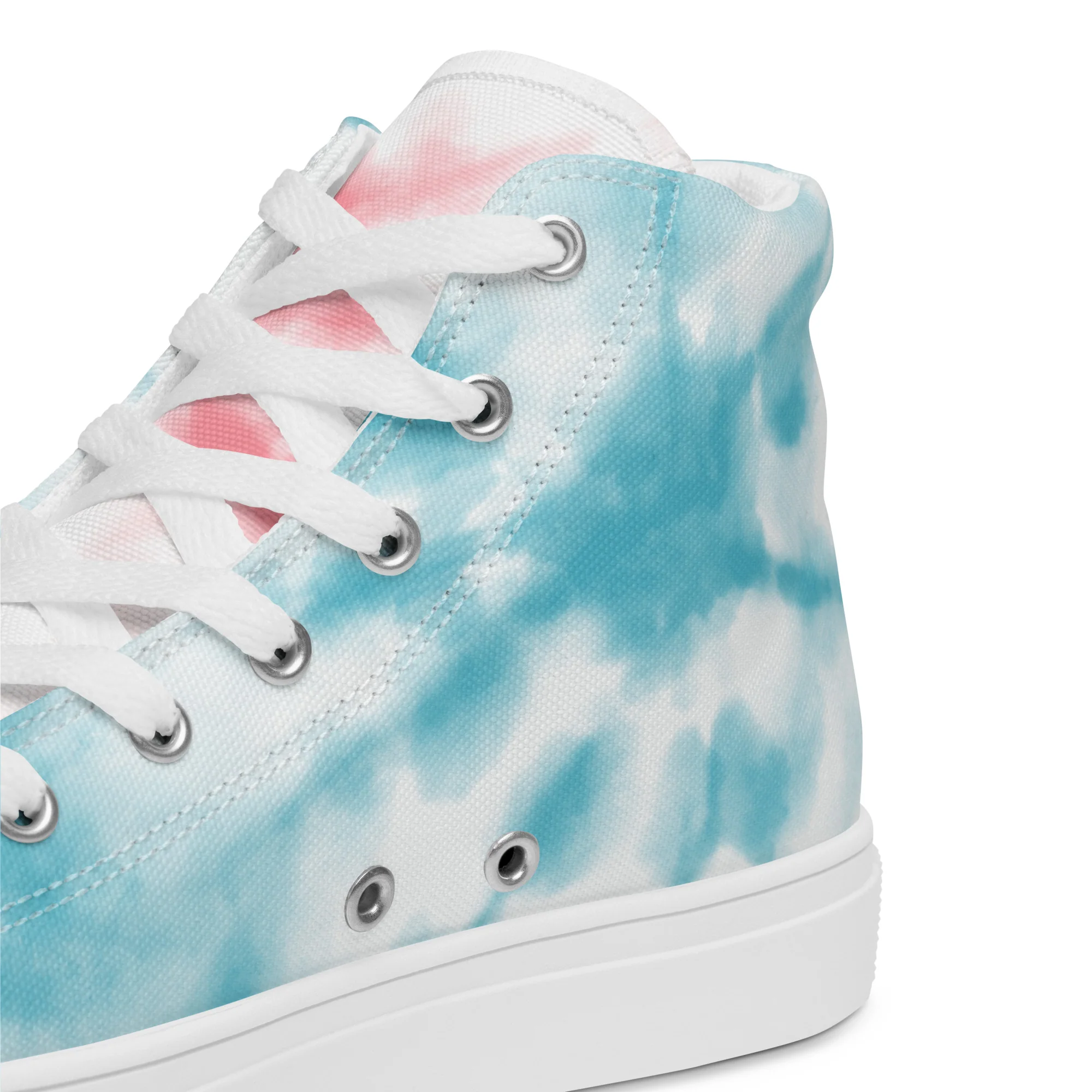 Tie Dyed Trans Pride High Top Trainers (male sizes) - Image 7