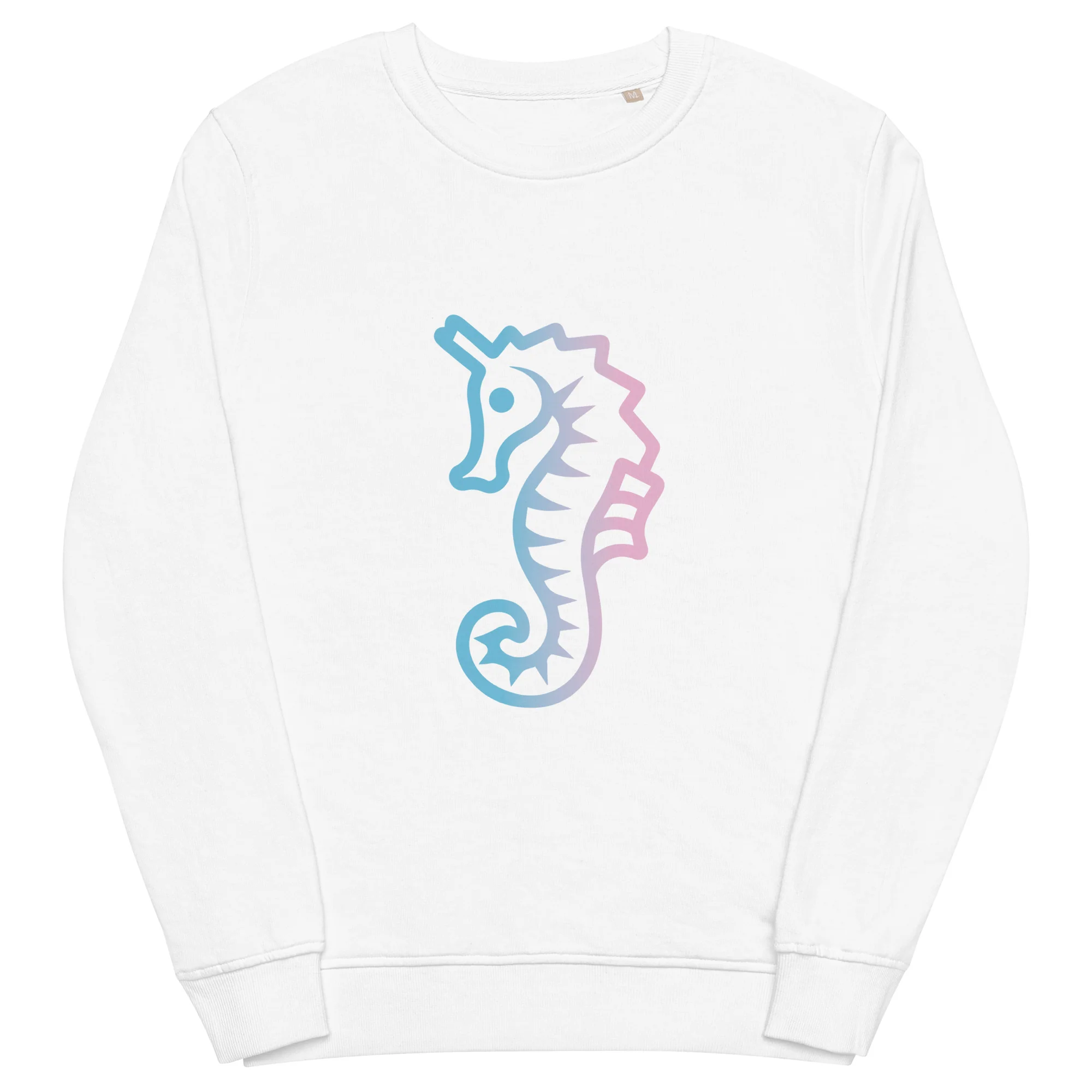 Trans Dad Seahorse Organic Sweatshirt - Image 7