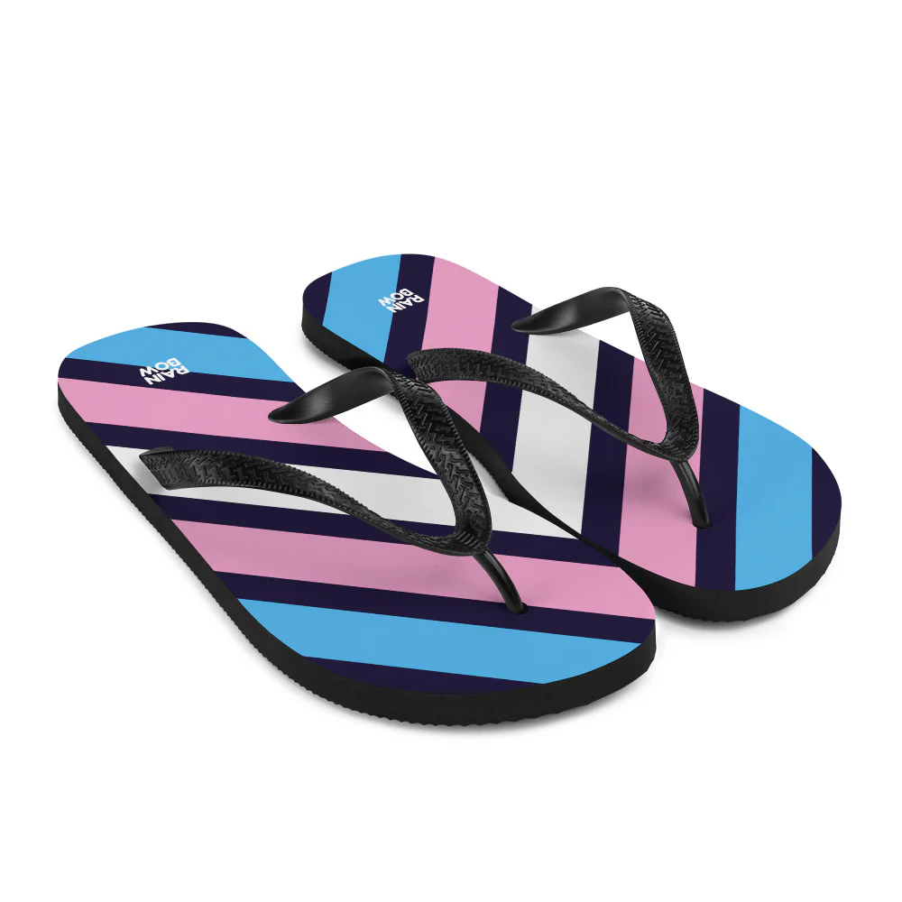 Trans Diagonal Stripe Flip-Flops - Image 10
