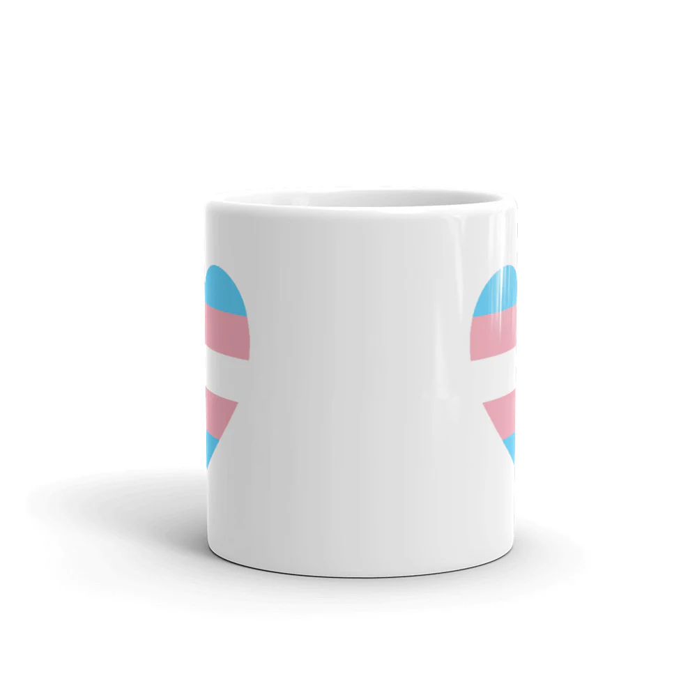 Trans Flag Heart Mug - Image 3