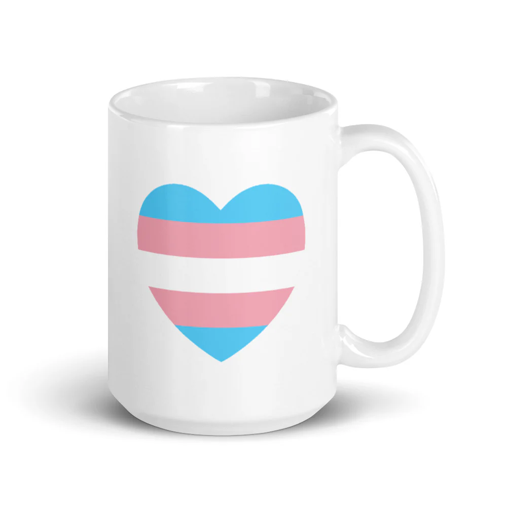 Trans Flag Heart Mug - Image 4