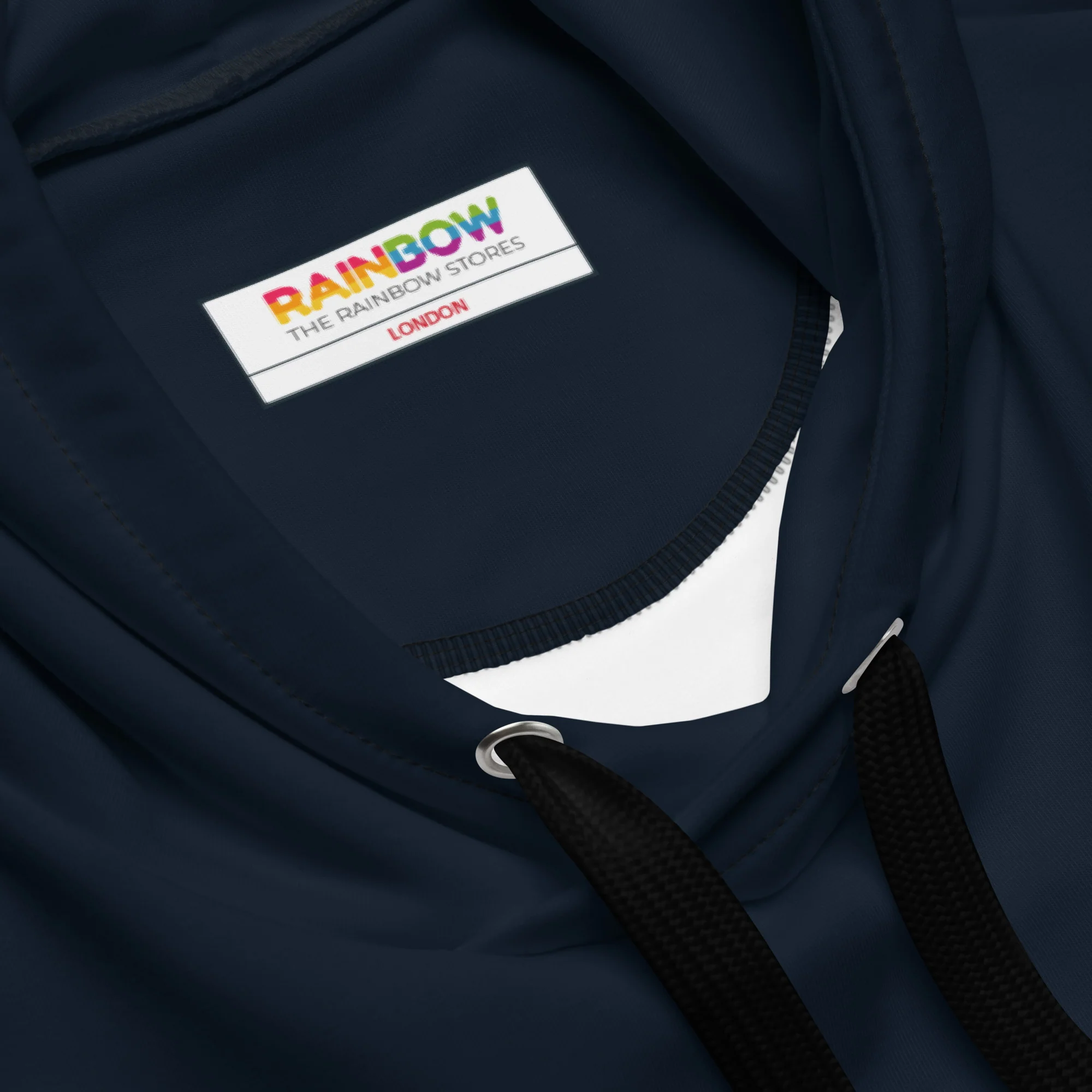 Dark Blue Trans Flag Trim Hoodie - Image 6