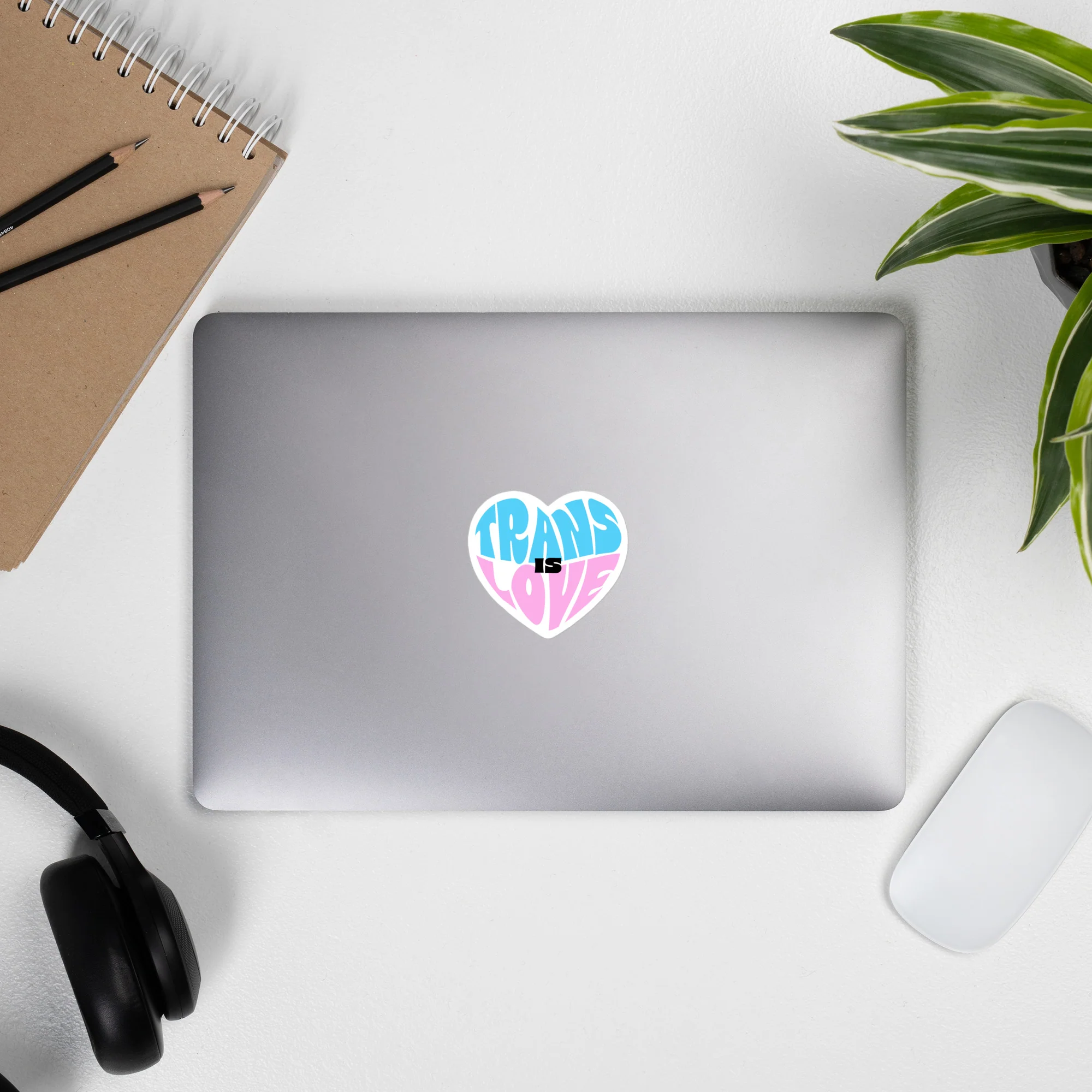 Trans Is Love Heart Sticker - Image 3