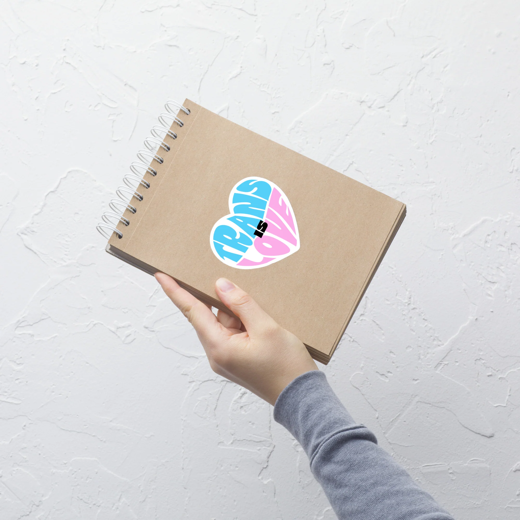 Trans Is Love Heart Sticker - Image 4