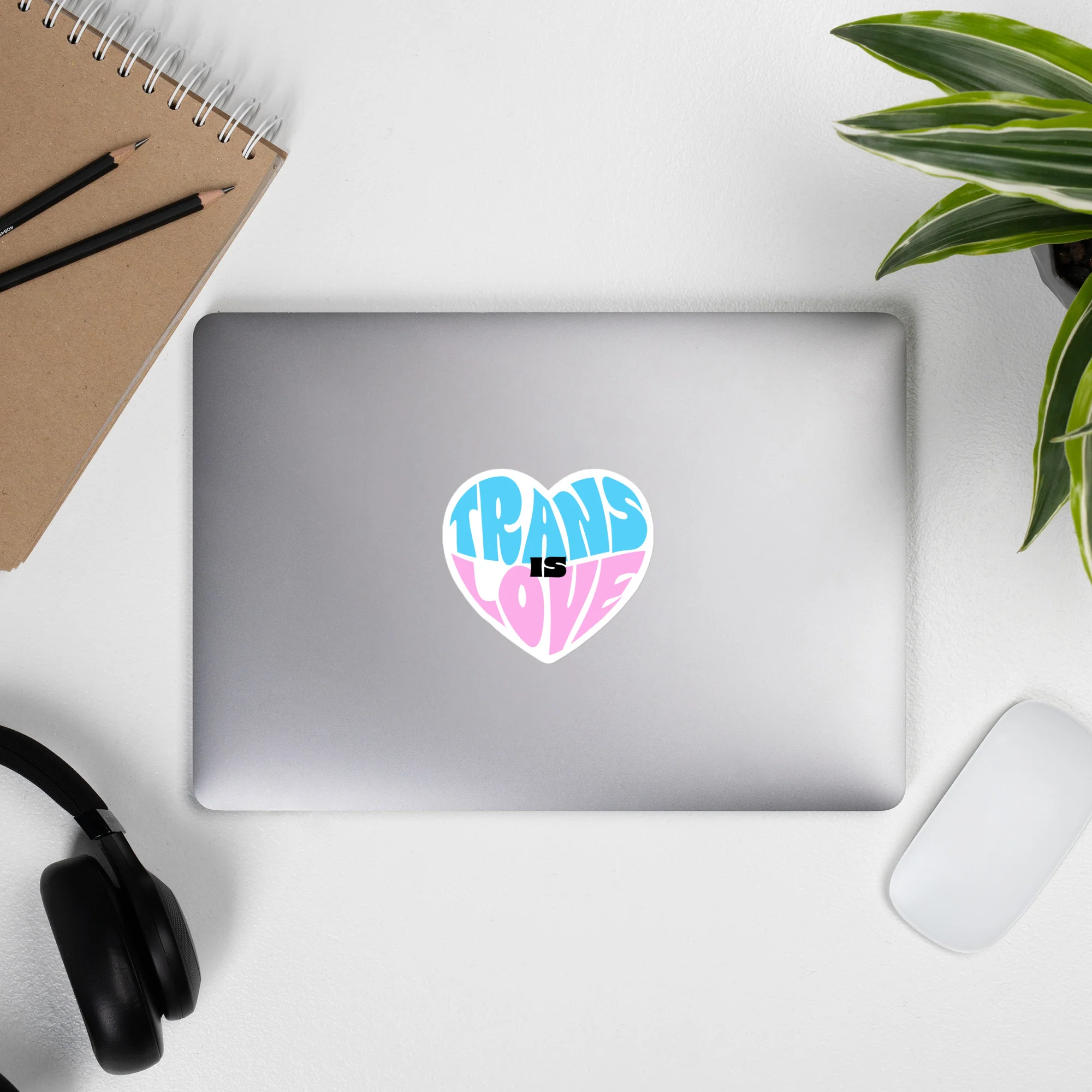 Trans Is Love Heart Sticker - Image 5