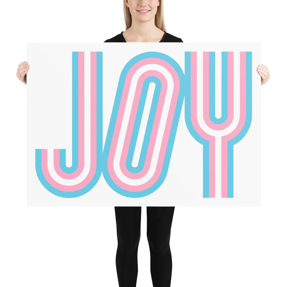 Trans Joy Typeface Art Print - Image 5