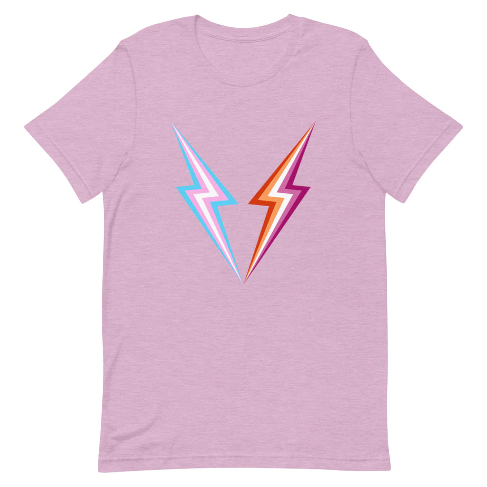 Trans Lesbian Lightning T-Shirt - Image 2