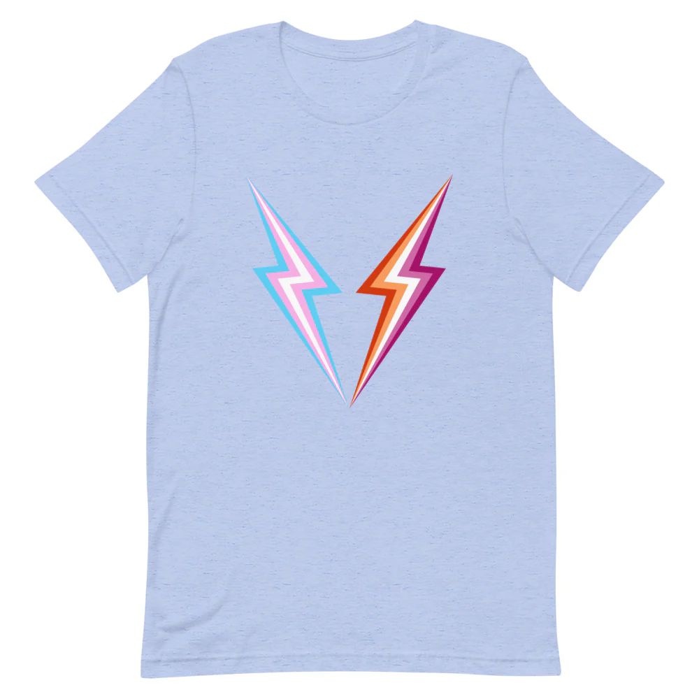 Trans Lesbian Lightning T-Shirt - Image 3