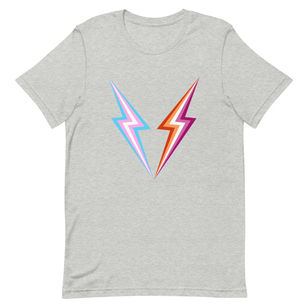 Trans Lesbian Lightning T-Shirt - Image 4