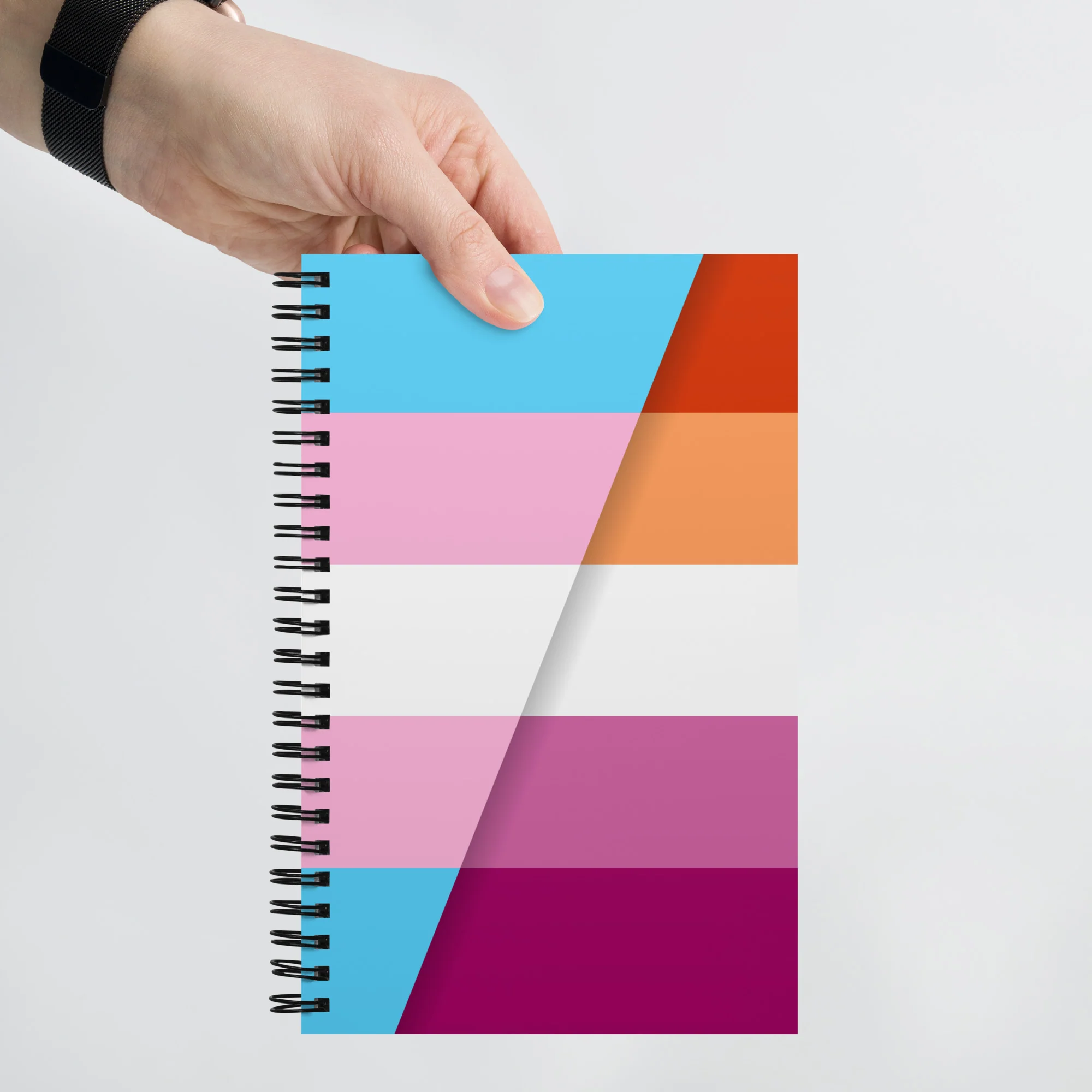 Trans Lesbian Pride Flags Spiral Notebook - Image 2