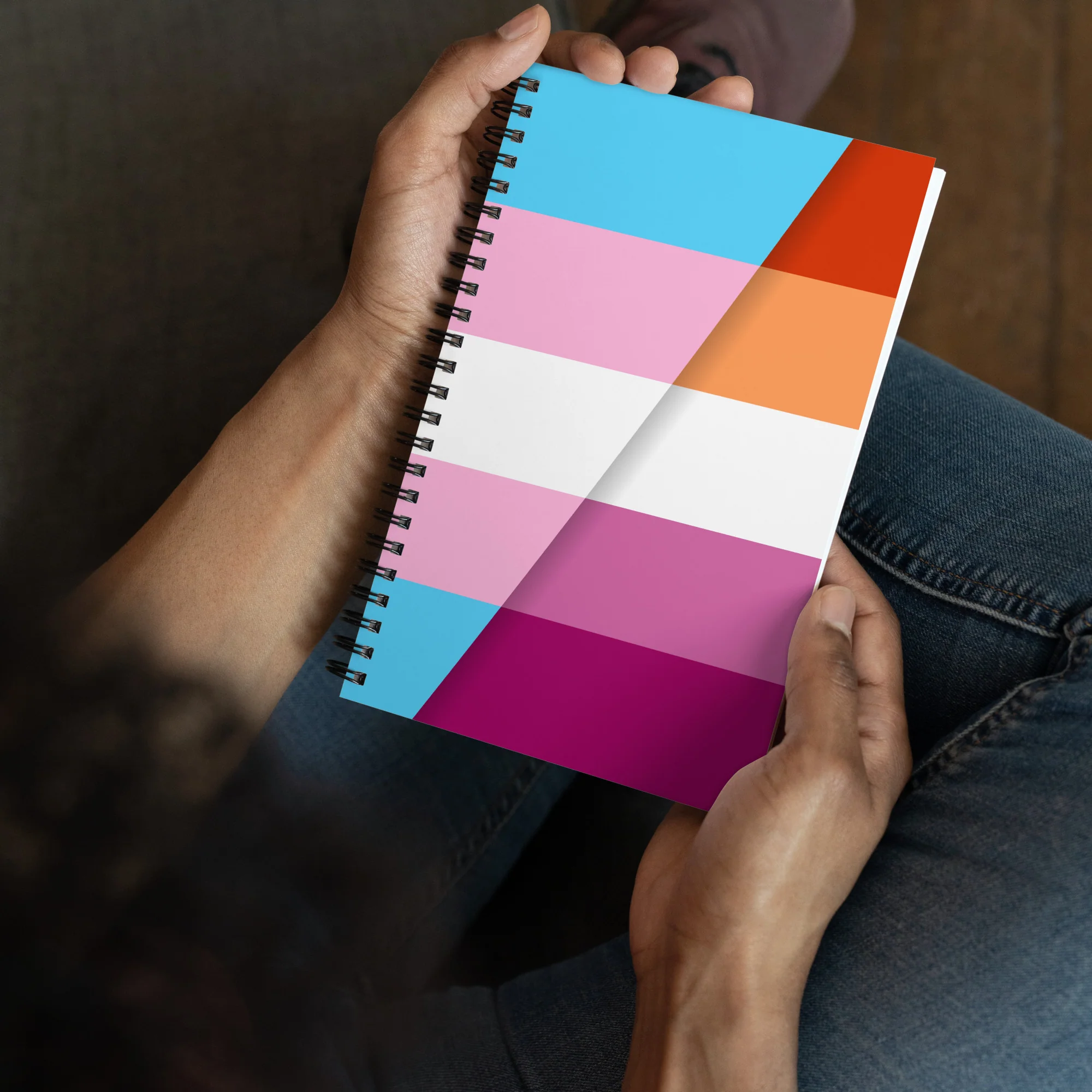 Trans Lesbian Pride Flags Spiral Notebook - Image 5