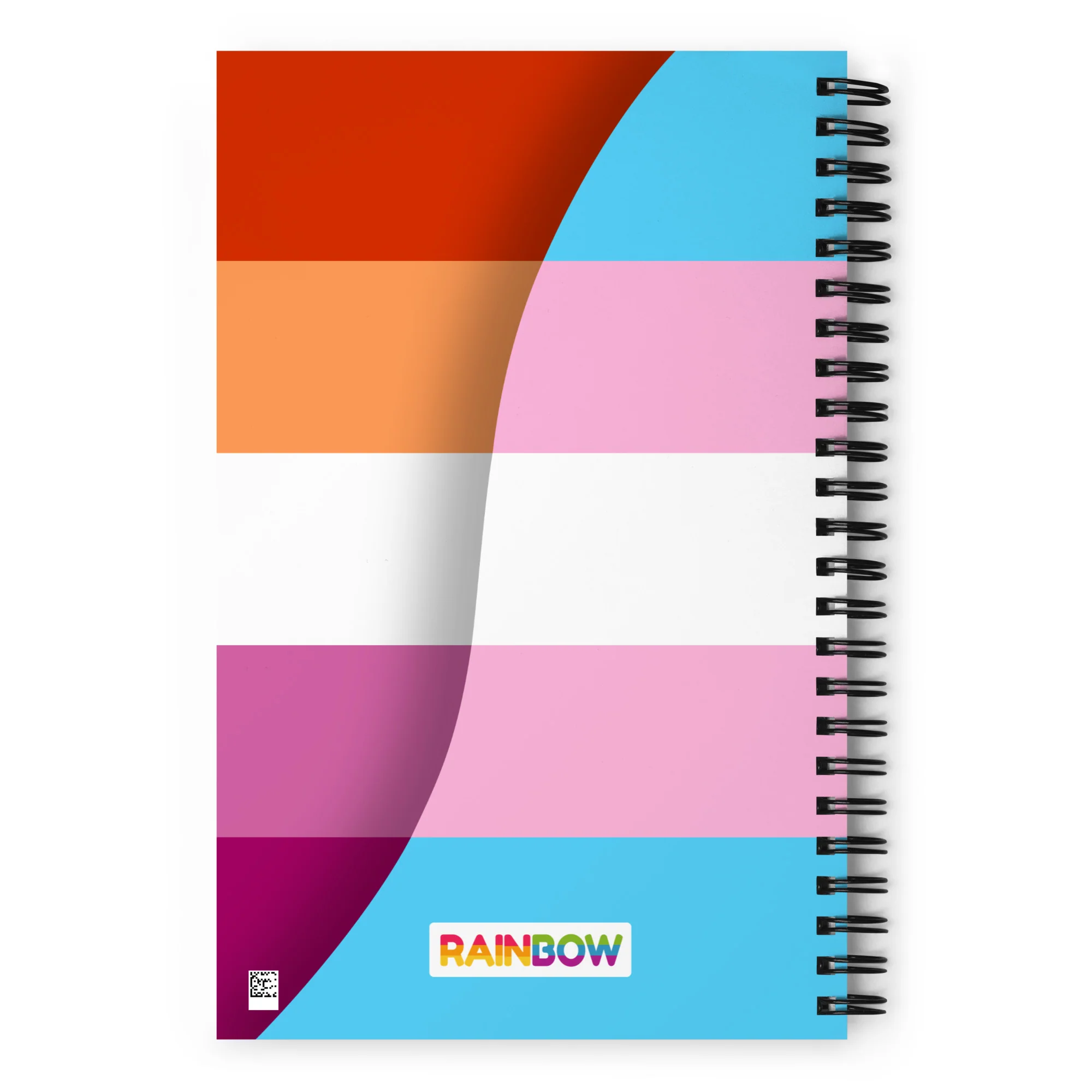 Trans Lesbian Pride Flags Spiral Notebook - Image 7