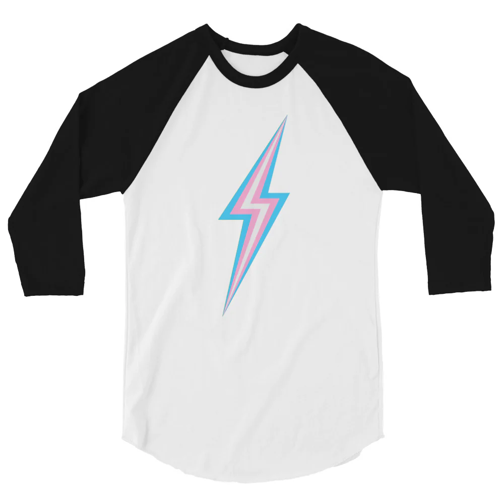 Trans Lightning  3/4 Sleeve Raglan Shirt