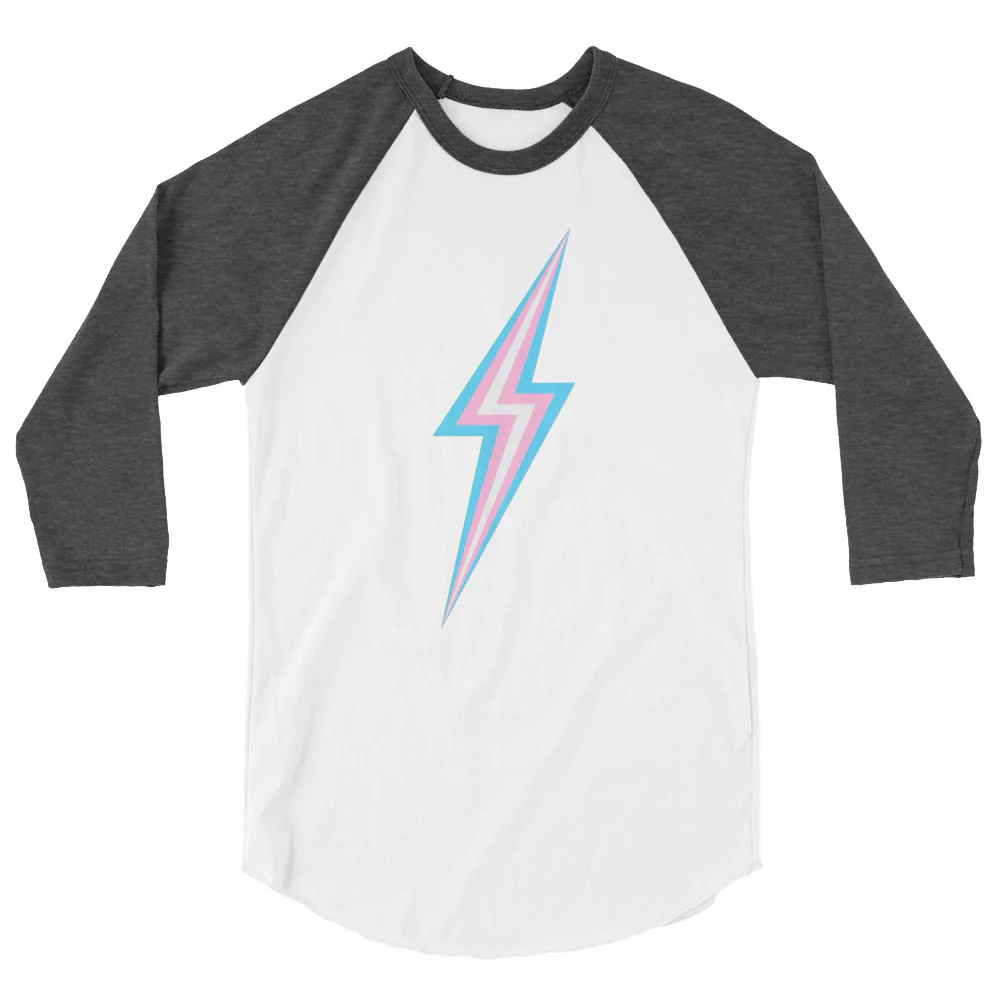 Trans Lightning  3/4 Sleeve Raglan Shirt - Image 6