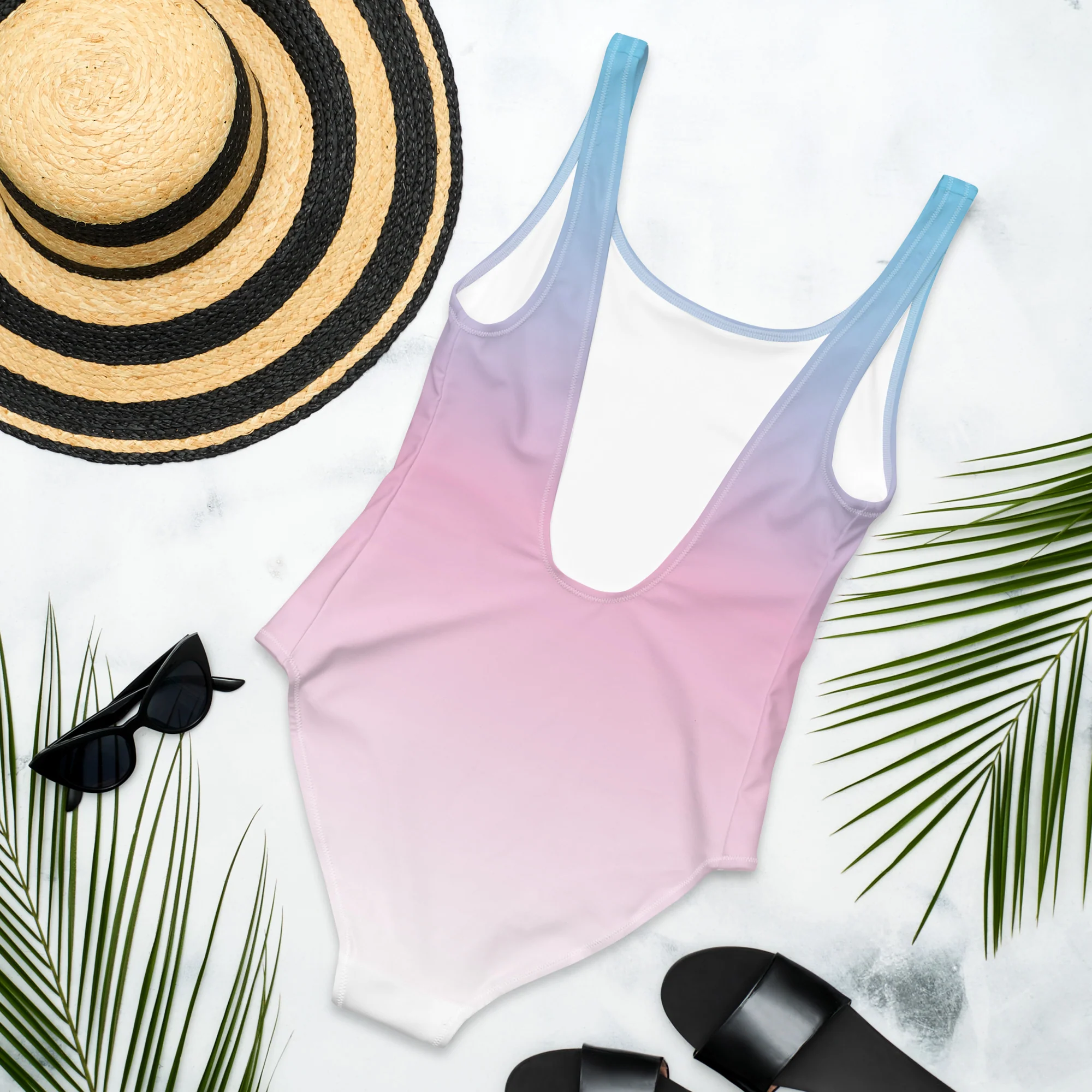 Trans Graduated Colour One-Piece Swimsuit - Image 3