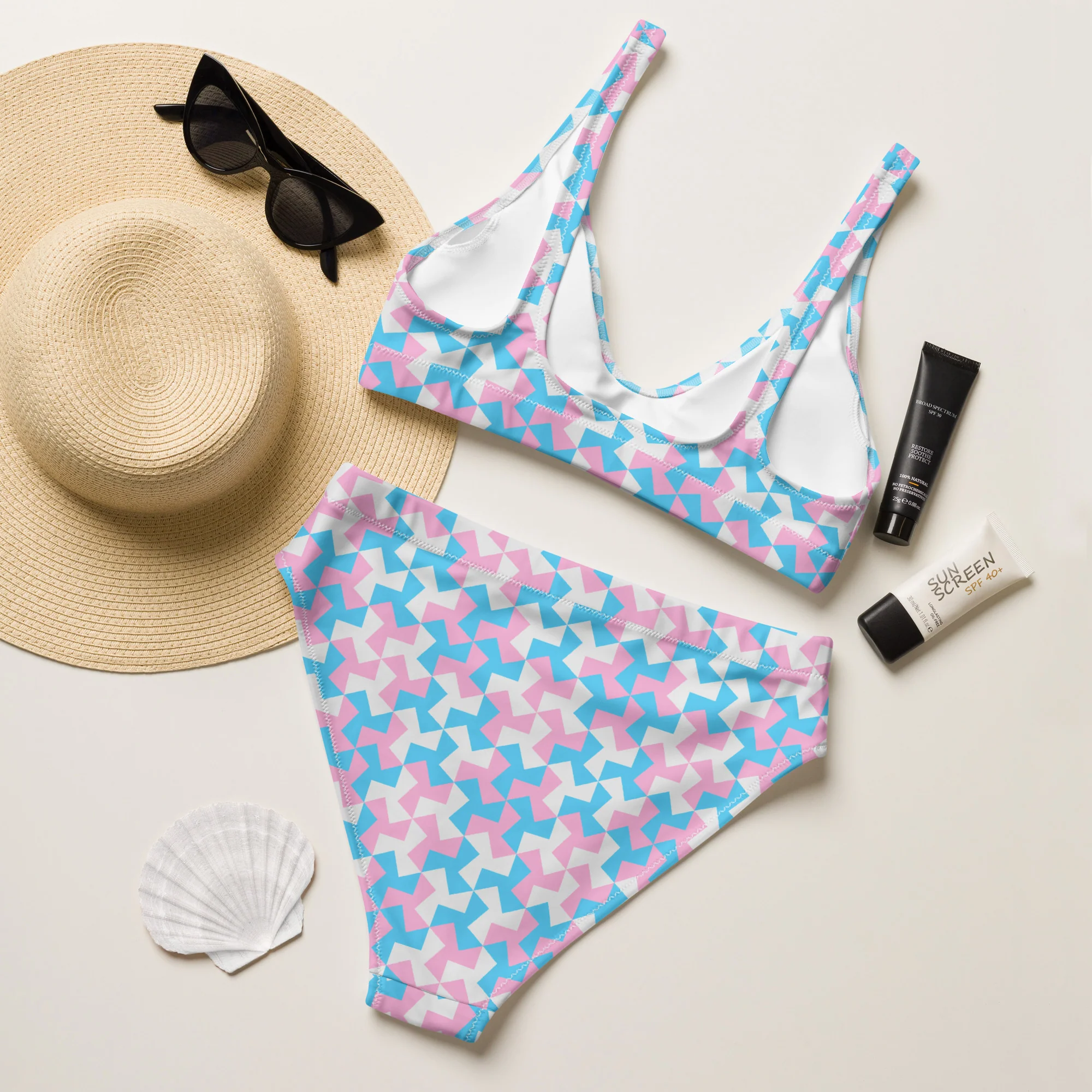 Trans Pattern X High-Waisted Bikini - Image 3