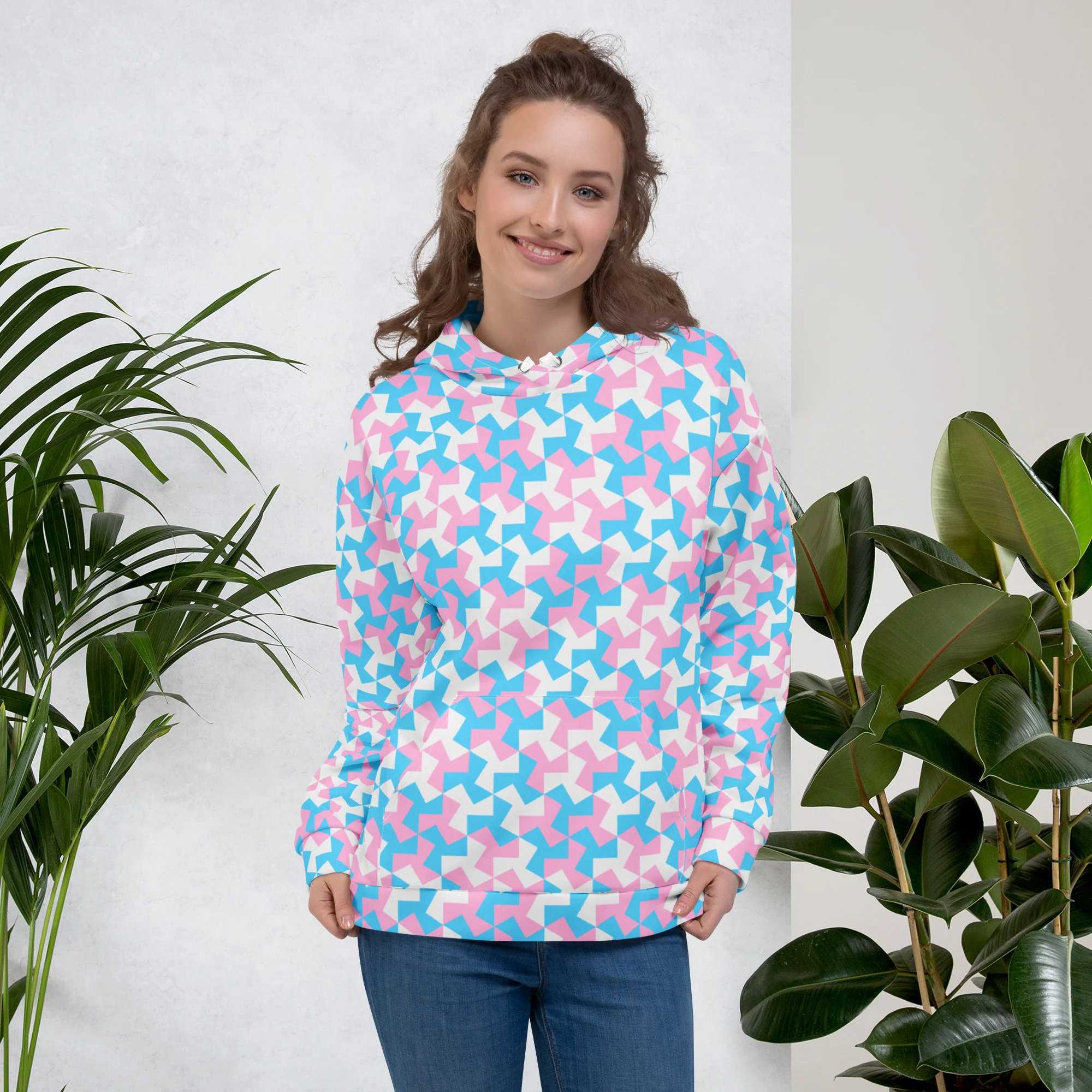 Trans Pride Pattern X Hoodie - Image 3