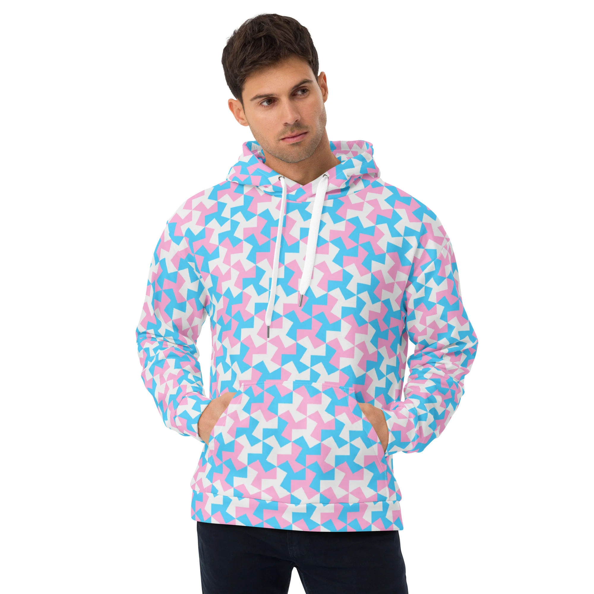 Trans Pride Pattern X Hoodie - Image 4