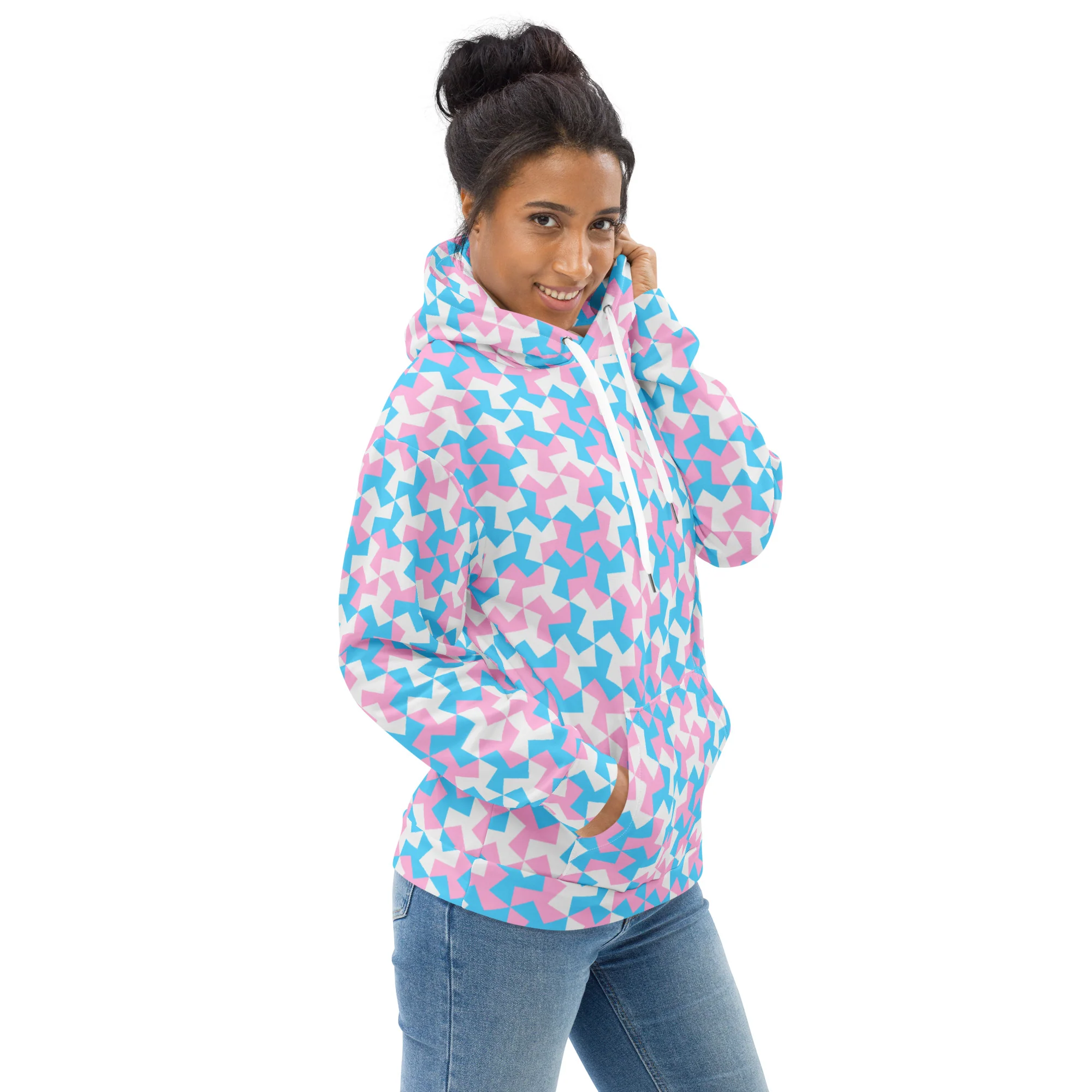 Trans Pride Pattern X Hoodie - Image 5