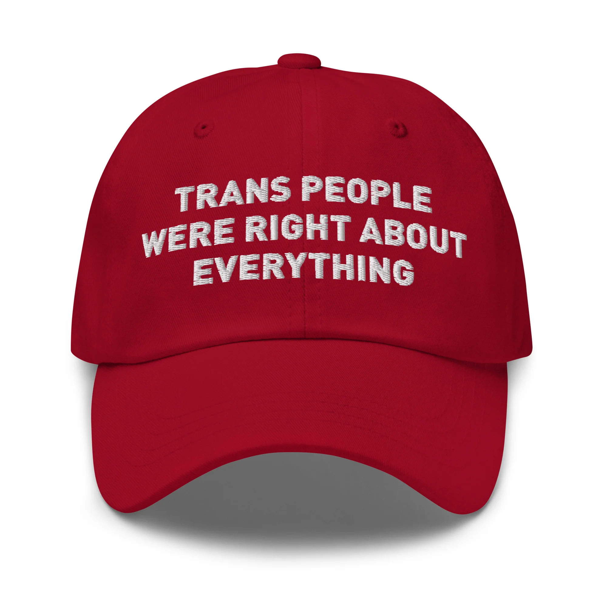 Trans People Were Right About Everything Baseball Cap - Image 8
