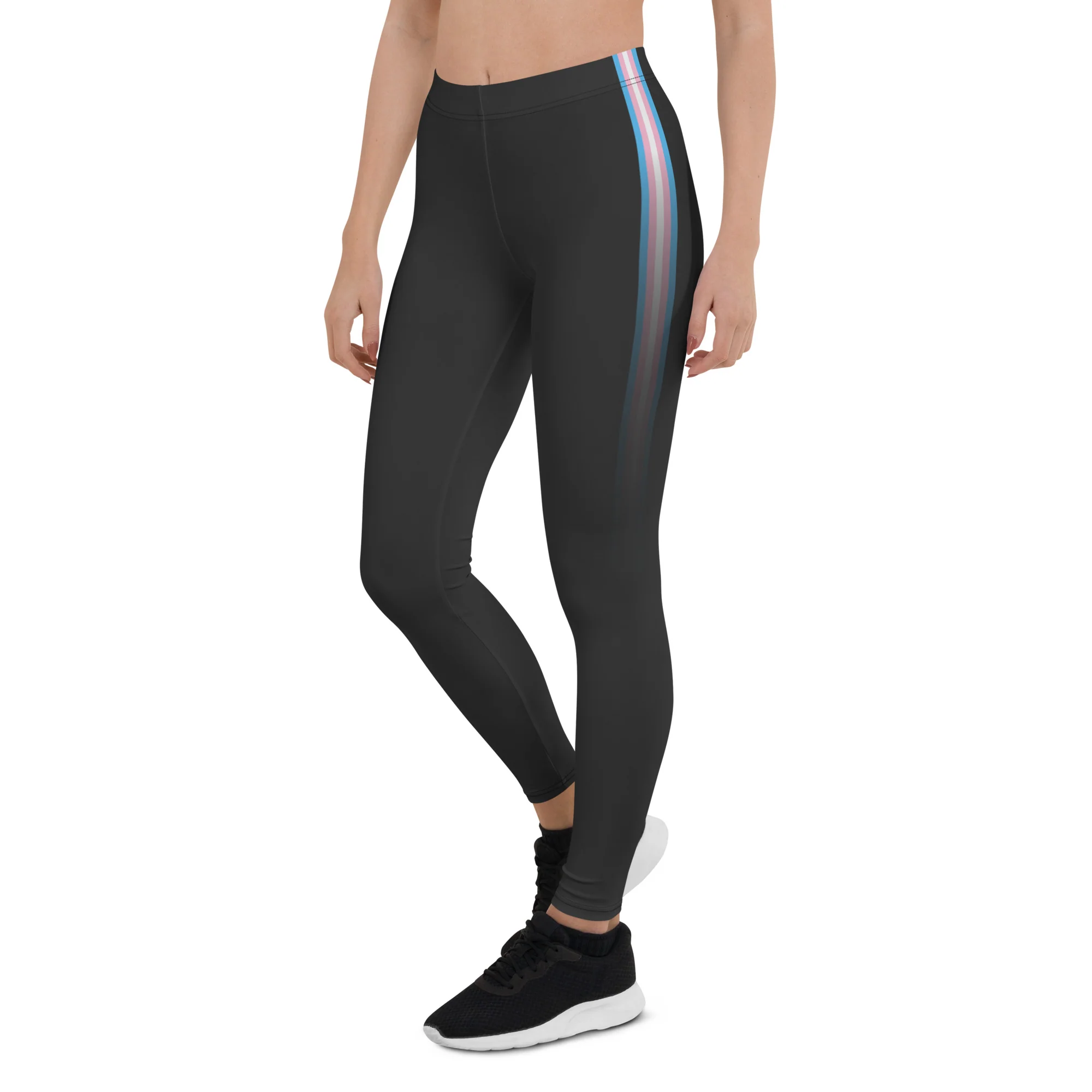Trans Pride Fade Black Leggings