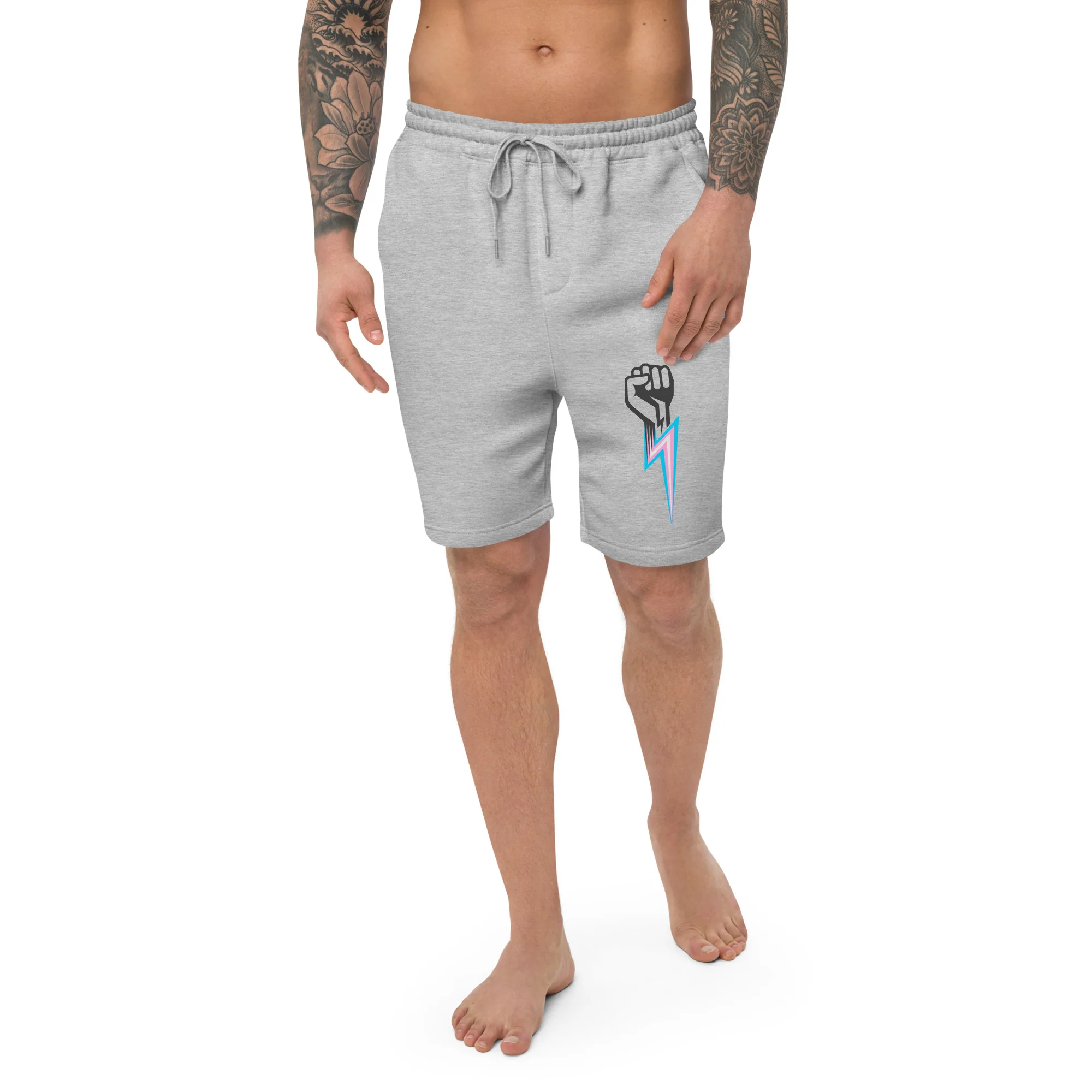 Trans Pride Fist Punch Fleece Shorts - Image 3