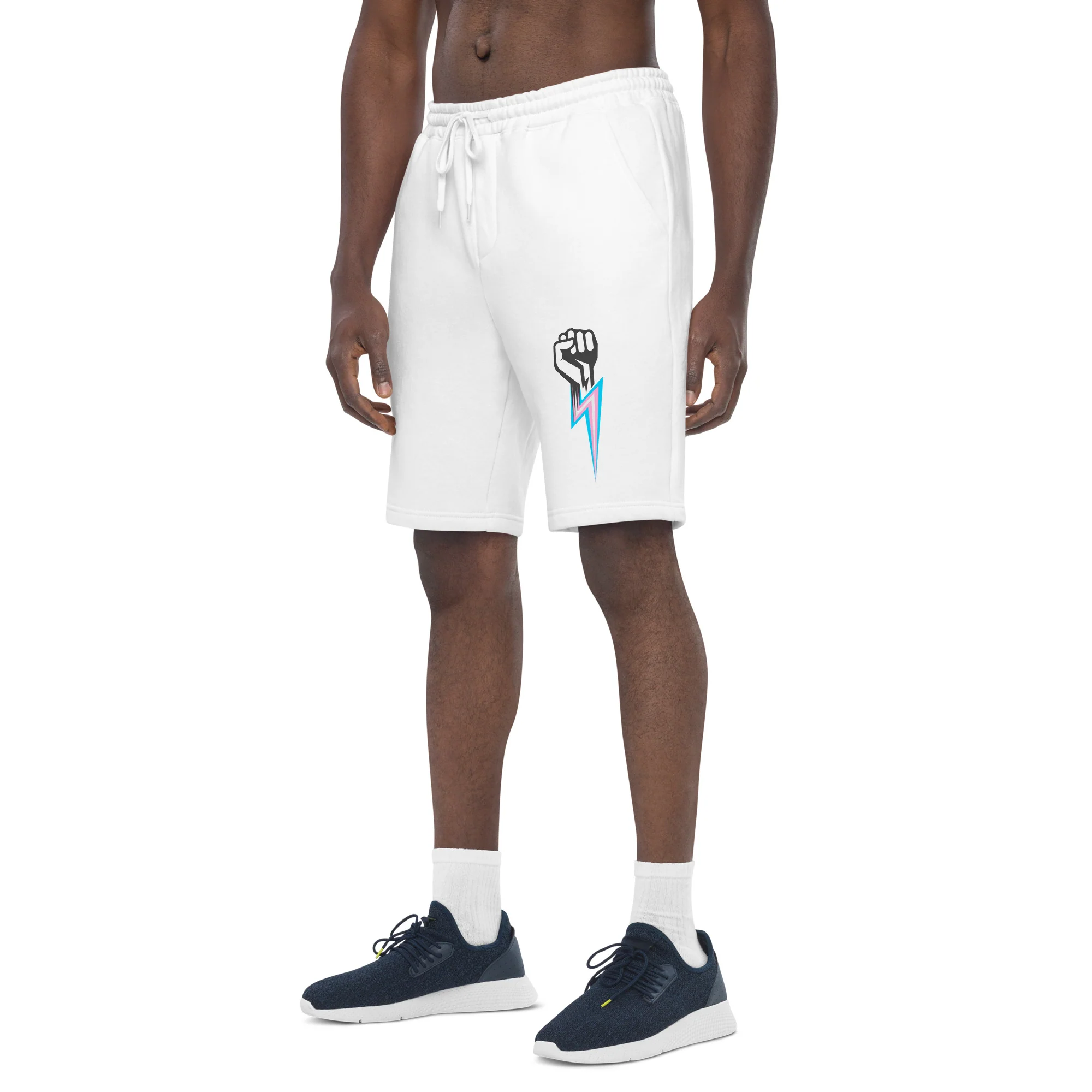 Trans Pride Fist Punch Fleece Shorts - Image 4