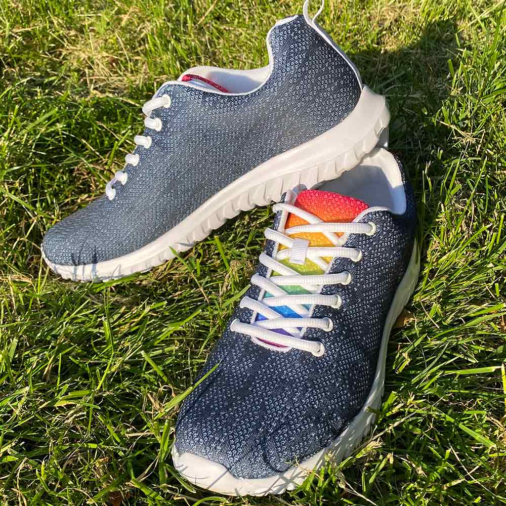 Trans Pride Flag Dark Blue Trainers (male sizes) - Image 11