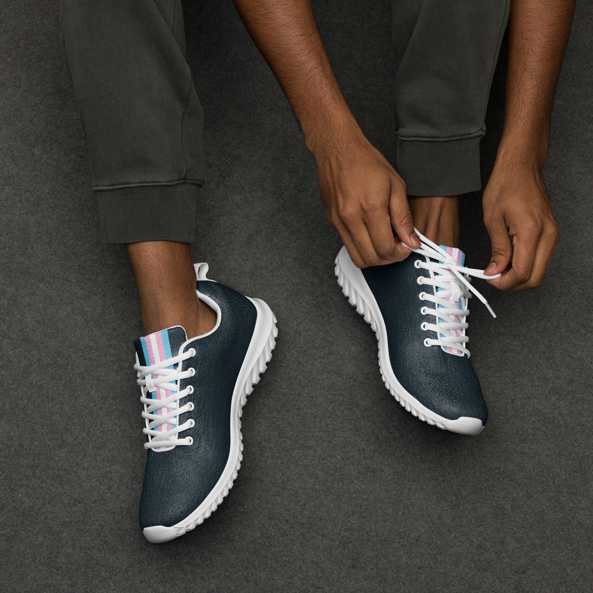 Trans Pride Flag Dark Blue Trainers (male sizes) - Image 7