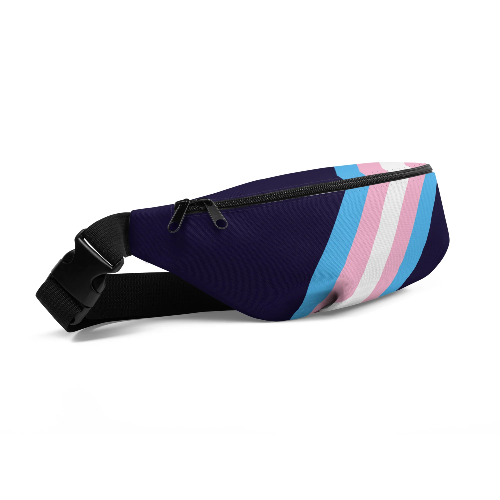 Trans Pride Flag Diagonal Fanny Pack/Bum Bag - Image 3