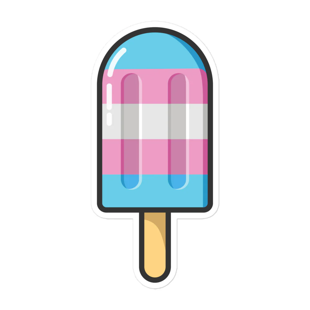 Trans Pride Flag Ice Pop Sticker